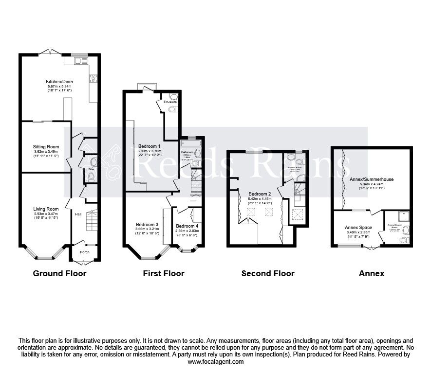 Floorplan of 4 bedroom Mid Terrace House for sale, Fairfield Road, Ilford, IG1