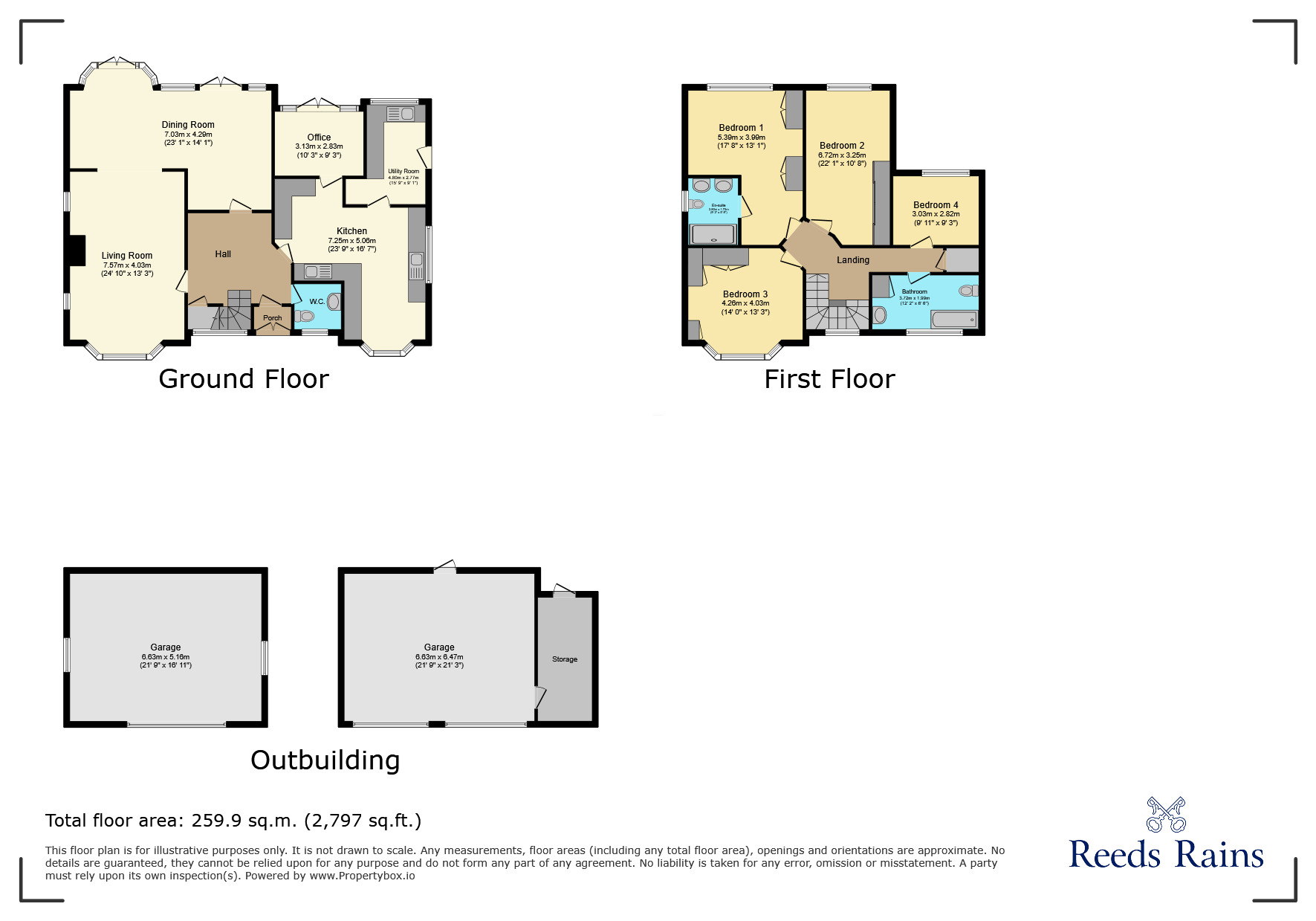 Floorplan of 4 bedroom Detached House for sale, Dalrymple Close, Chelmsford, Essex, CM1