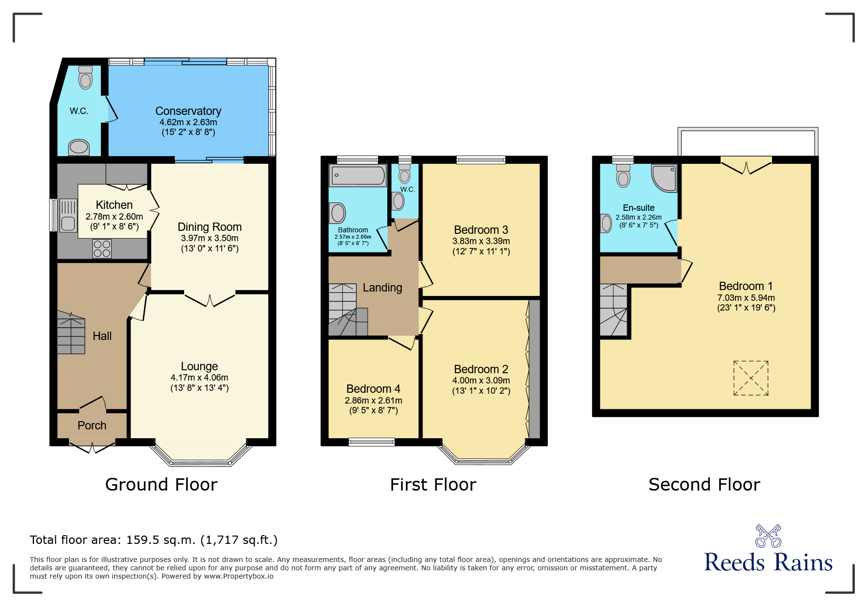 Floorplan of 4 bedroom Mid Terrace House for sale, Copthorne Avenue, Ilford, IG6