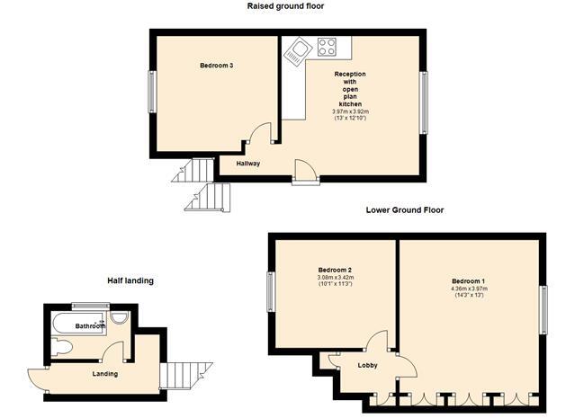 Floorplan of 3 bedroom  Flat to rent, Grosvenor Terrace, London, SE5