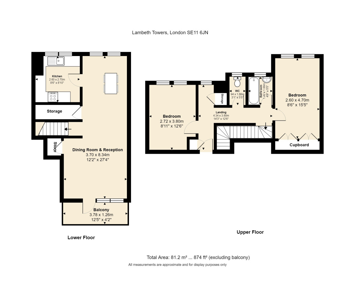 Floorplan of 2 bedroom Flat to rent, Kennington Road, London, SE11