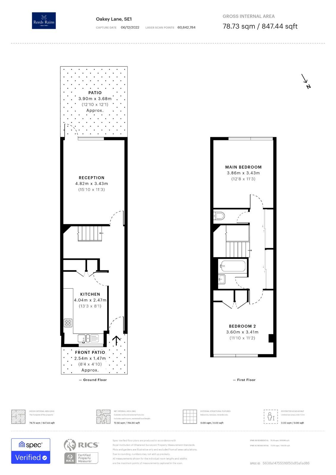 Floorplan of 2 bedroom Flat to rent, Oakey Lane, London, SE1