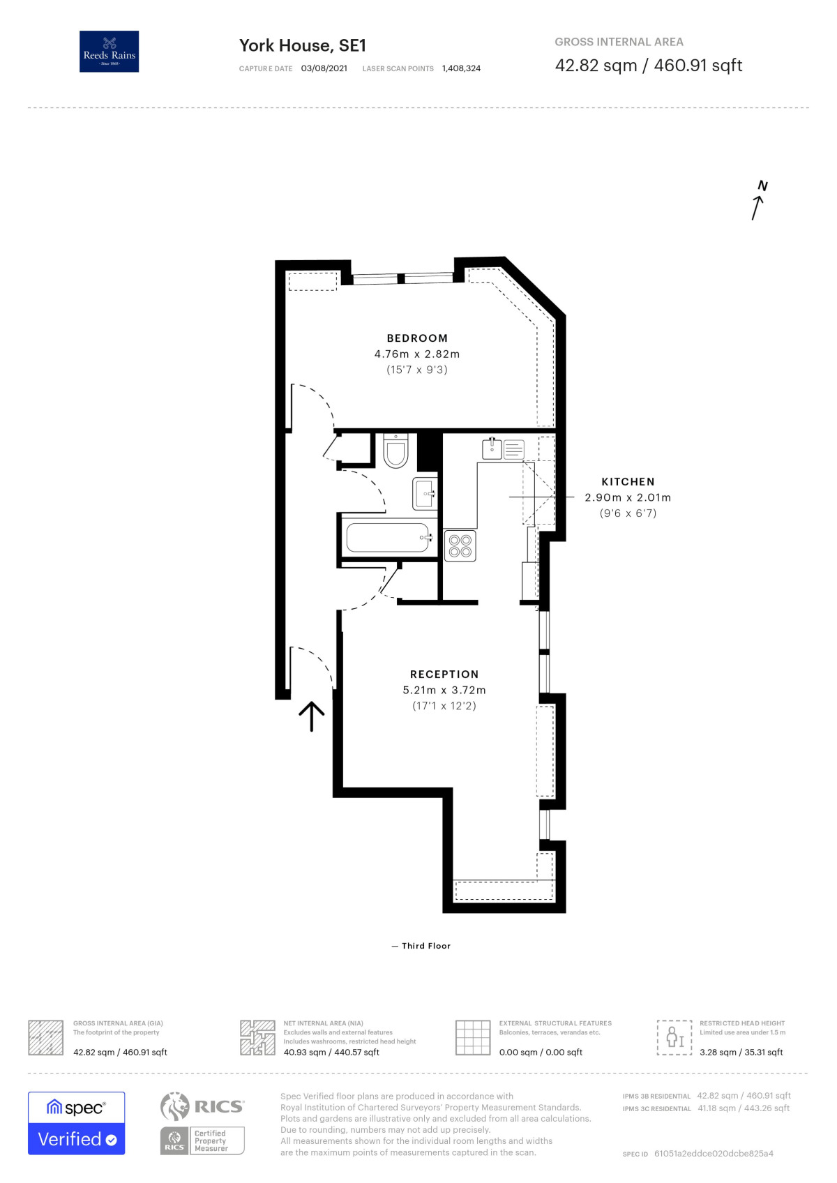 Floorplan of 1 bedroom Flat to rent, Kennington Road, London, SE1