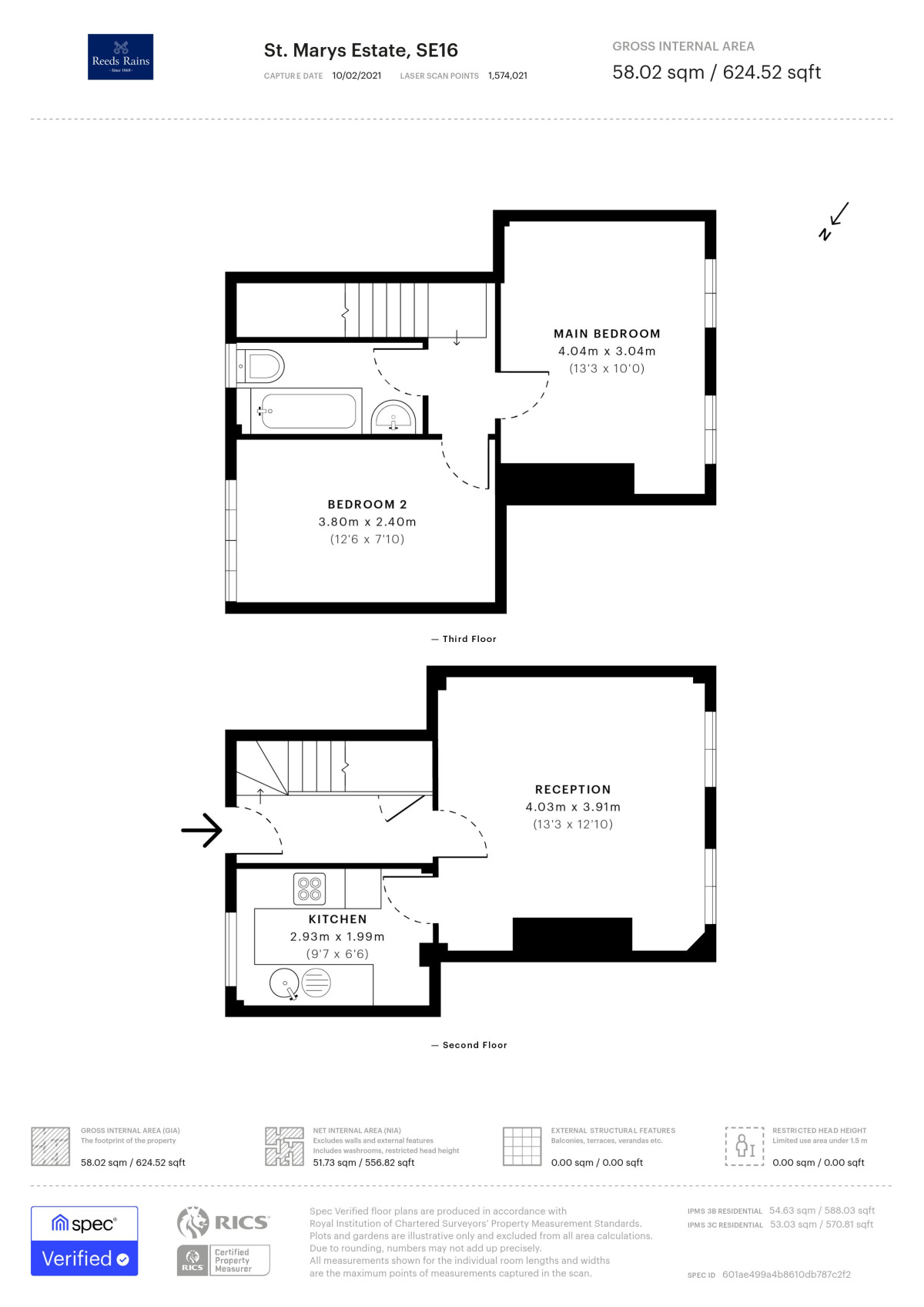 Floorplan of 2 bedroom  Flat to rent, St. Marys Estate St. Marychurch St, London, SE16