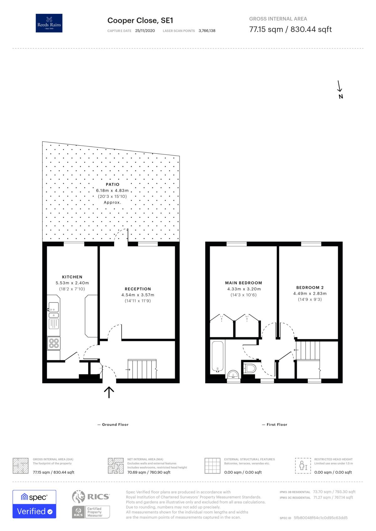 Floorplan of 2 bedroom  Flat to rent, Cooper Close, London, SE1