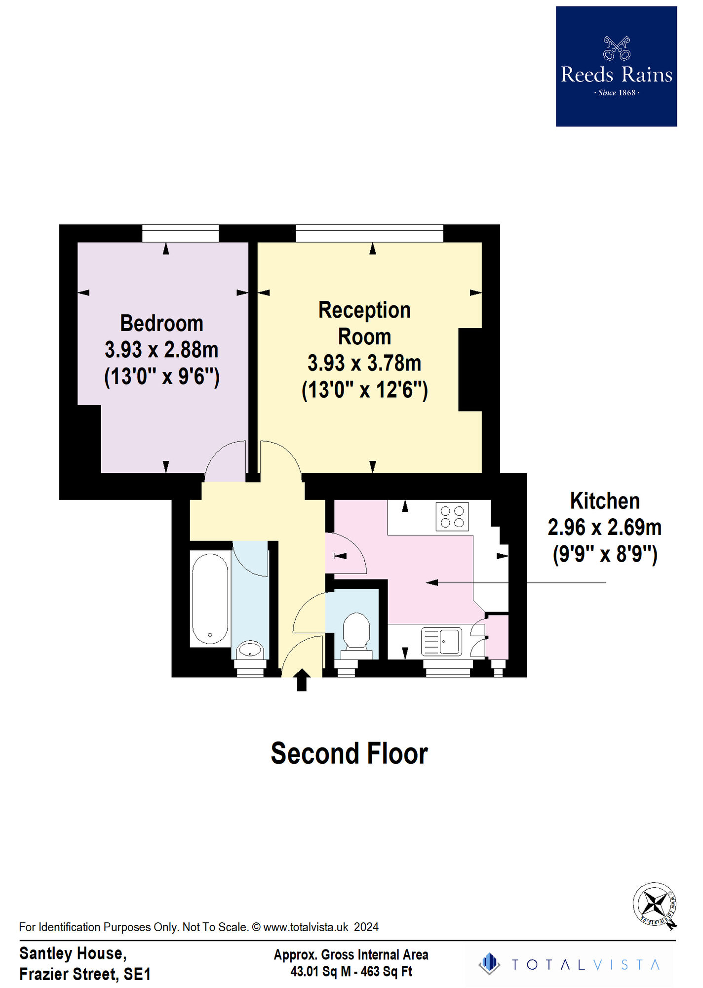 Floorplan of 1 bedroom Flat to rent, Frazier Street, London, SE1