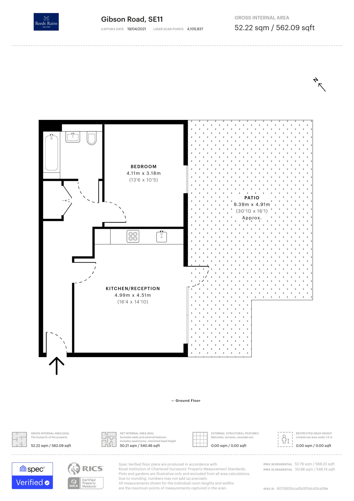 Floorplan of 1 bedroom  Flat to rent, Lillian Baylis Old School Gibson Ro, London, SE11