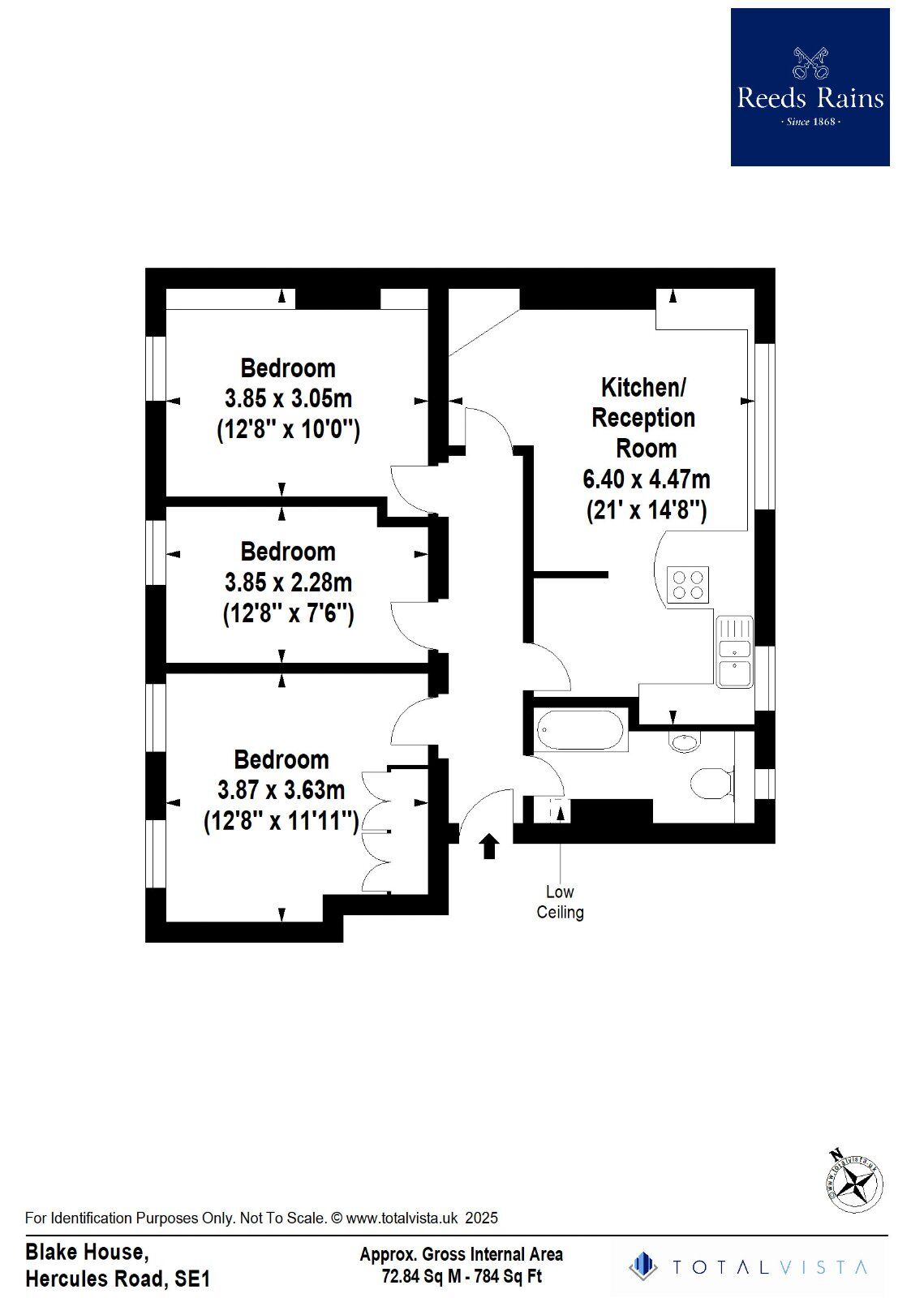 Floorplan of 3 bedroom  Flat to rent, Hercules Road, London, SE1