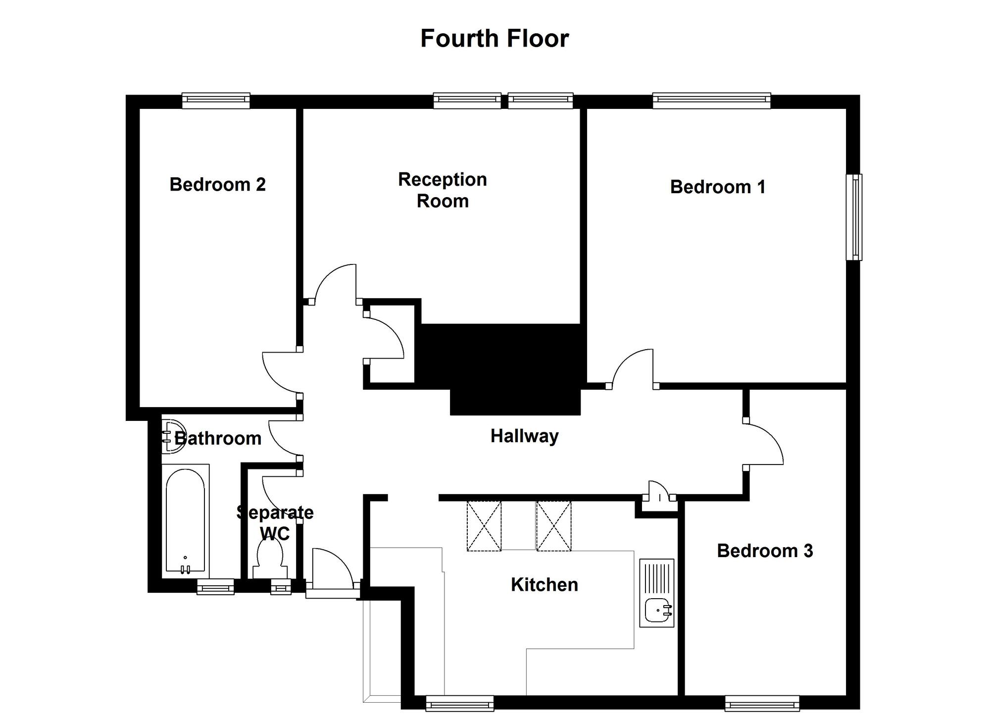 Floorplan of 3 bedroom  Flat to rent, Webber Row, London, SE1