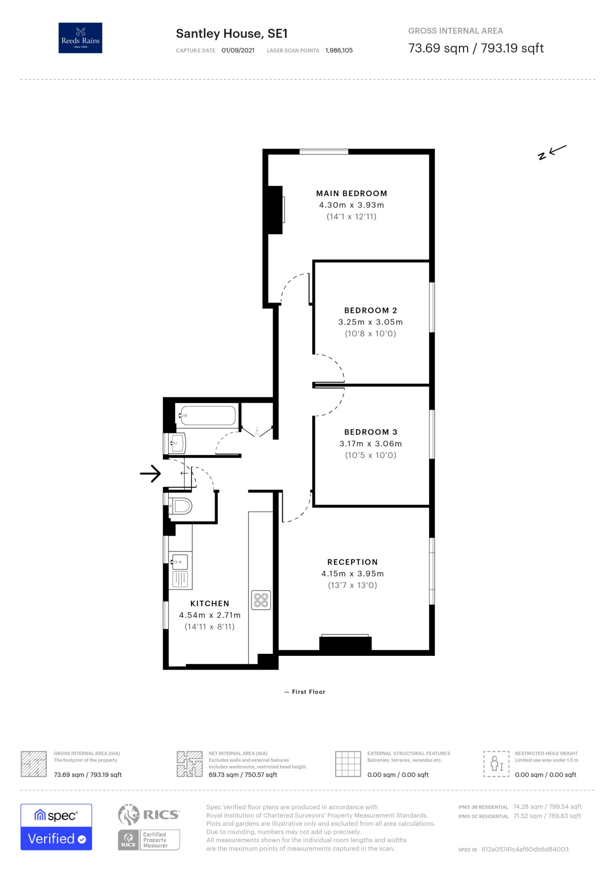 Floorplan of 4 bedroom Flat to rent, Frazier Street, London, SE1