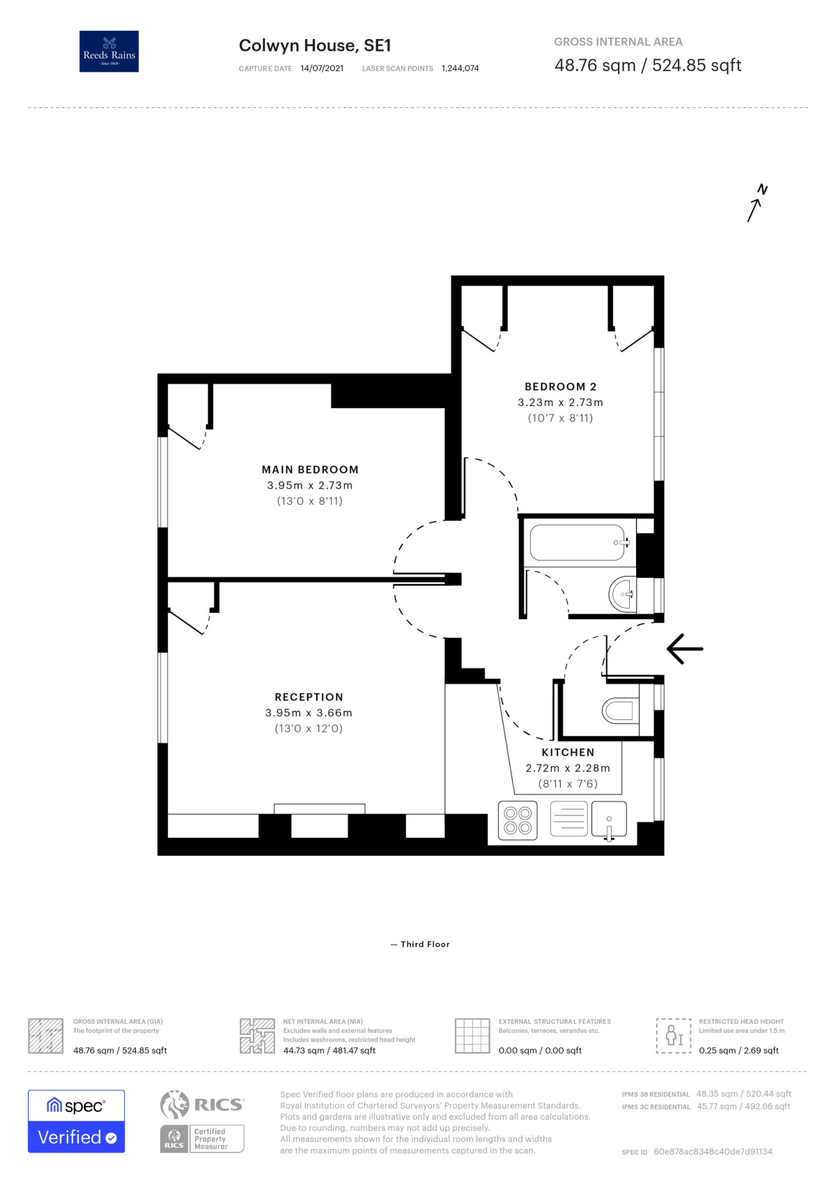 Floorplan of 2 bedroom  Flat to rent, Hercules Road, London, SE1