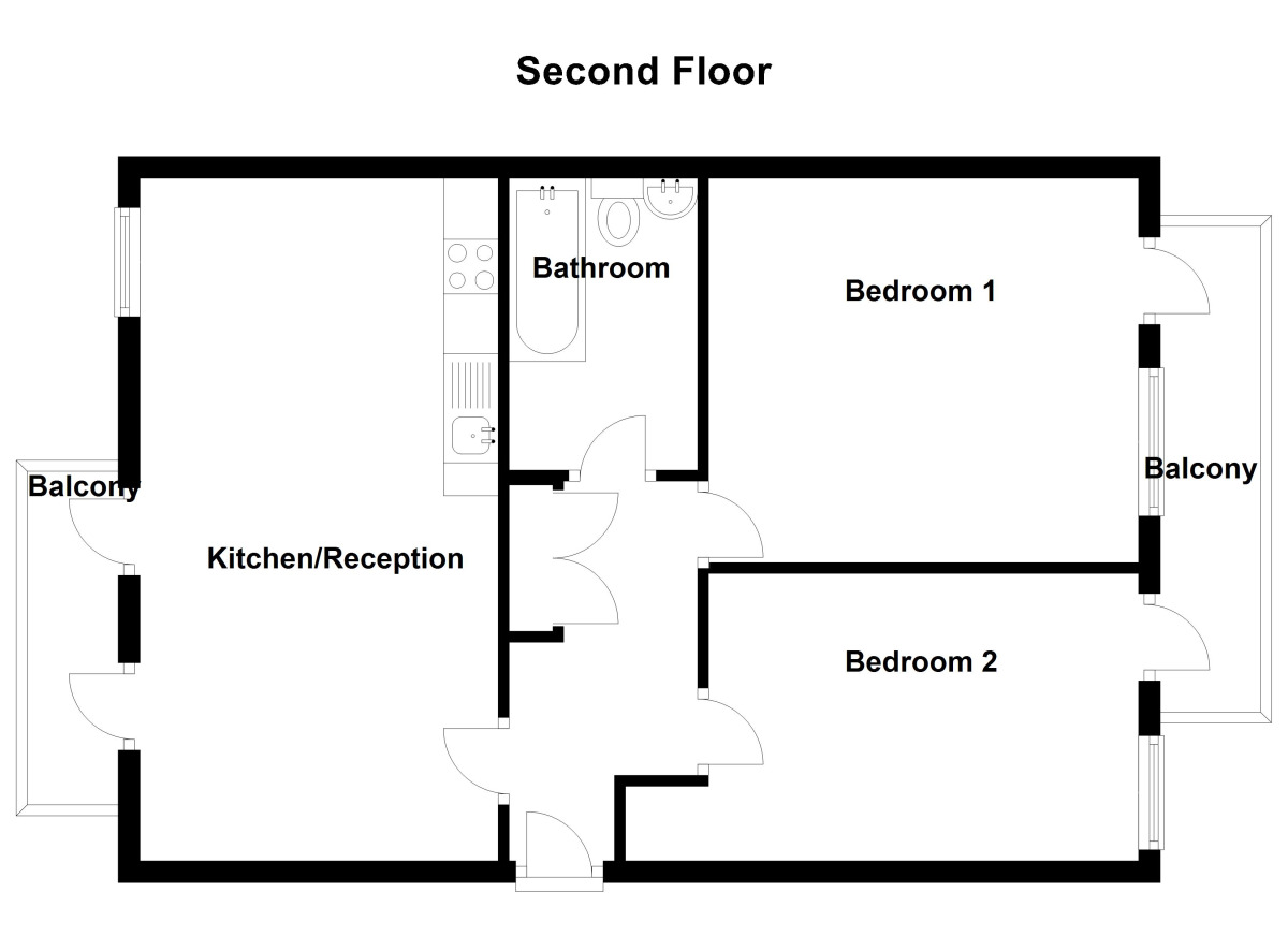 Floorplan of 2 bedroom Flat to rent, Crampton Street, London, SE17
