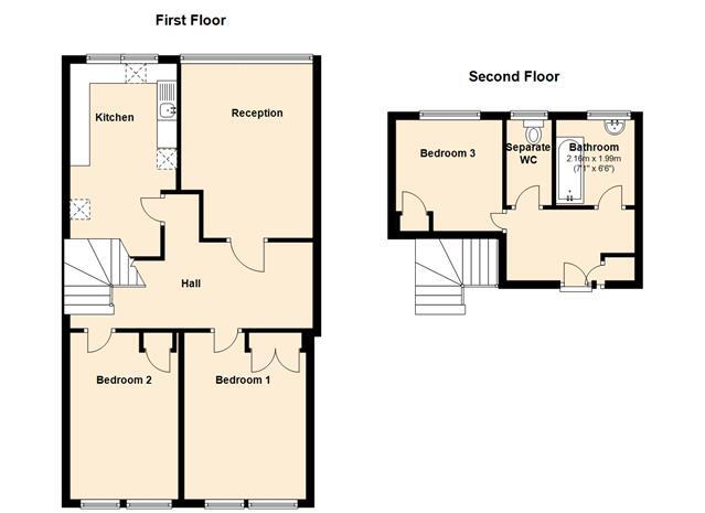 Floorplan of 3 bedroom  Flat to rent, Rolls Road, London, SE1