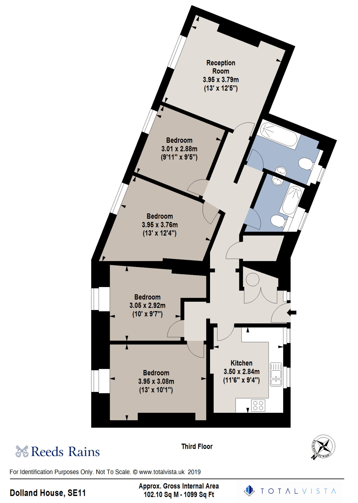 Floorplan of 4 bedroom  Flat to rent, Newburn Street, London, SE11