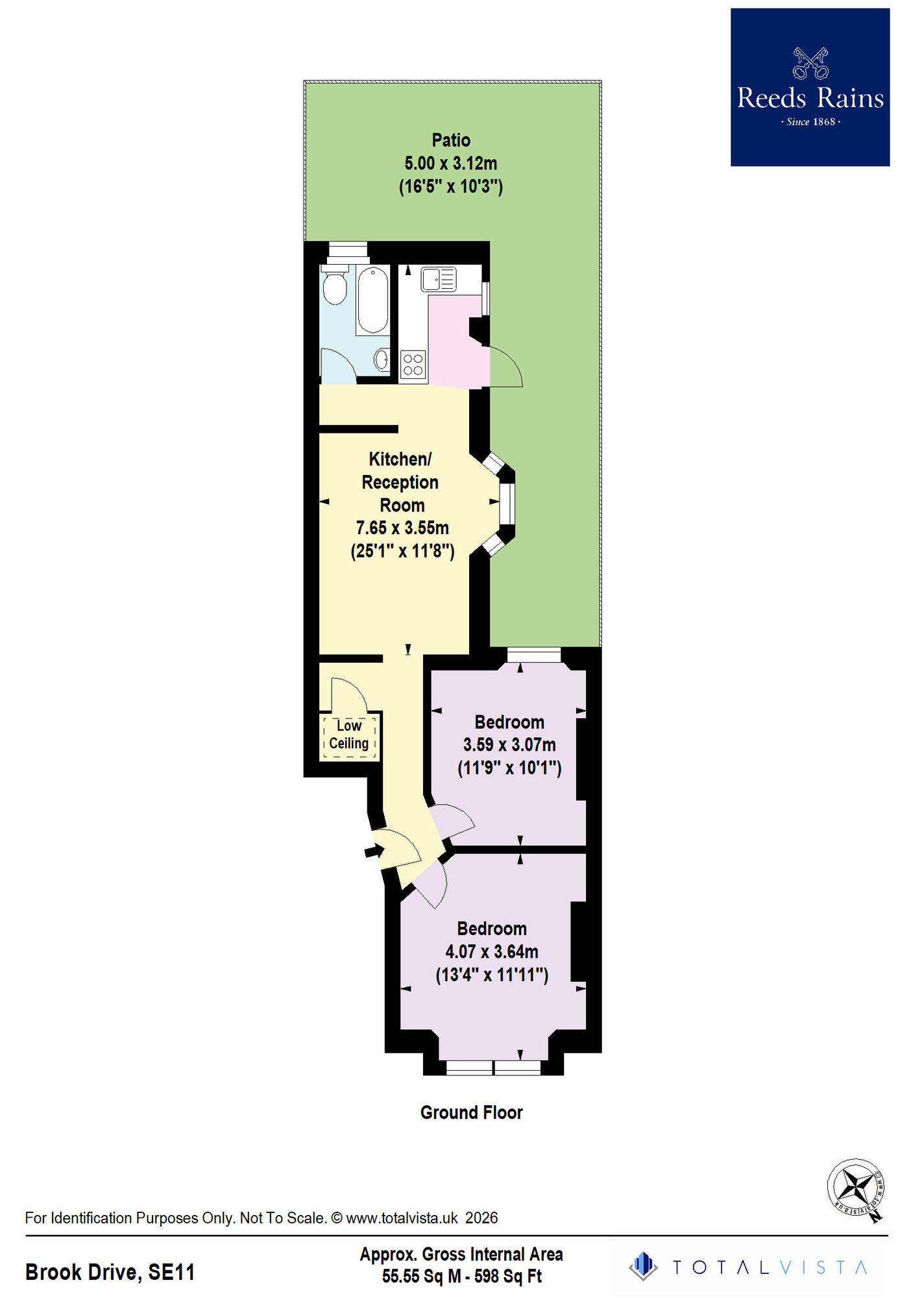 Floorplan of 2 bedroom Flat to rent, Brook Drive, London, SE11