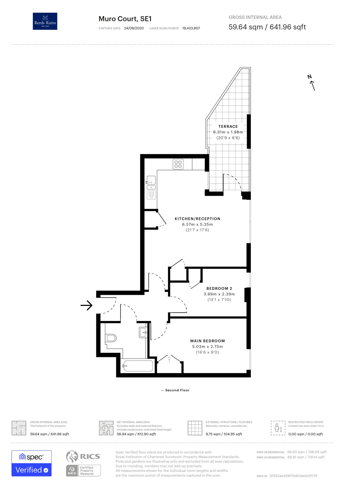 Floorplan of 2 bedroom  Flat to rent, Milcote Street, London, SE1