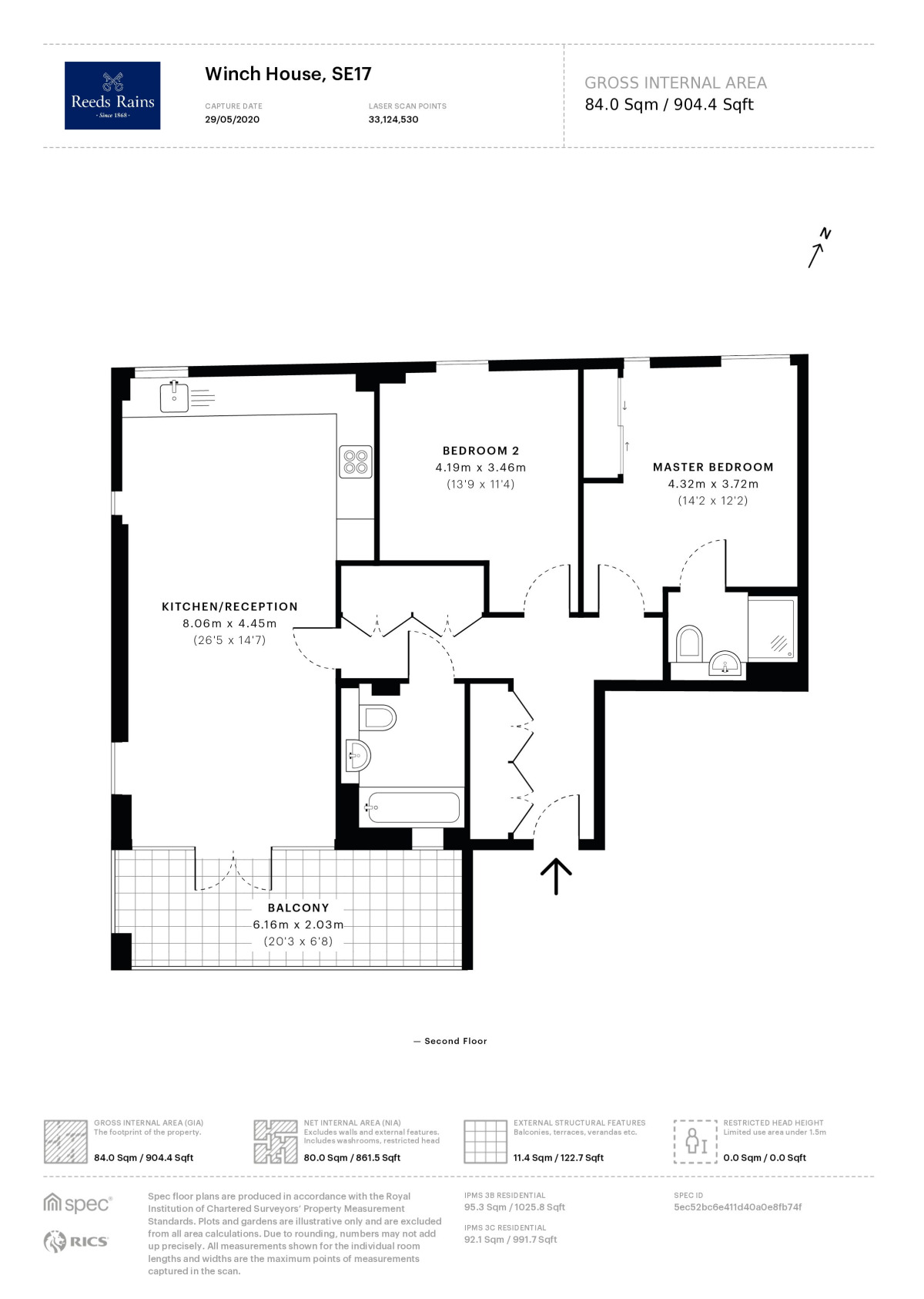 Floorplan of 2 bedroom  Flat to rent, Stead Street, London, SE17