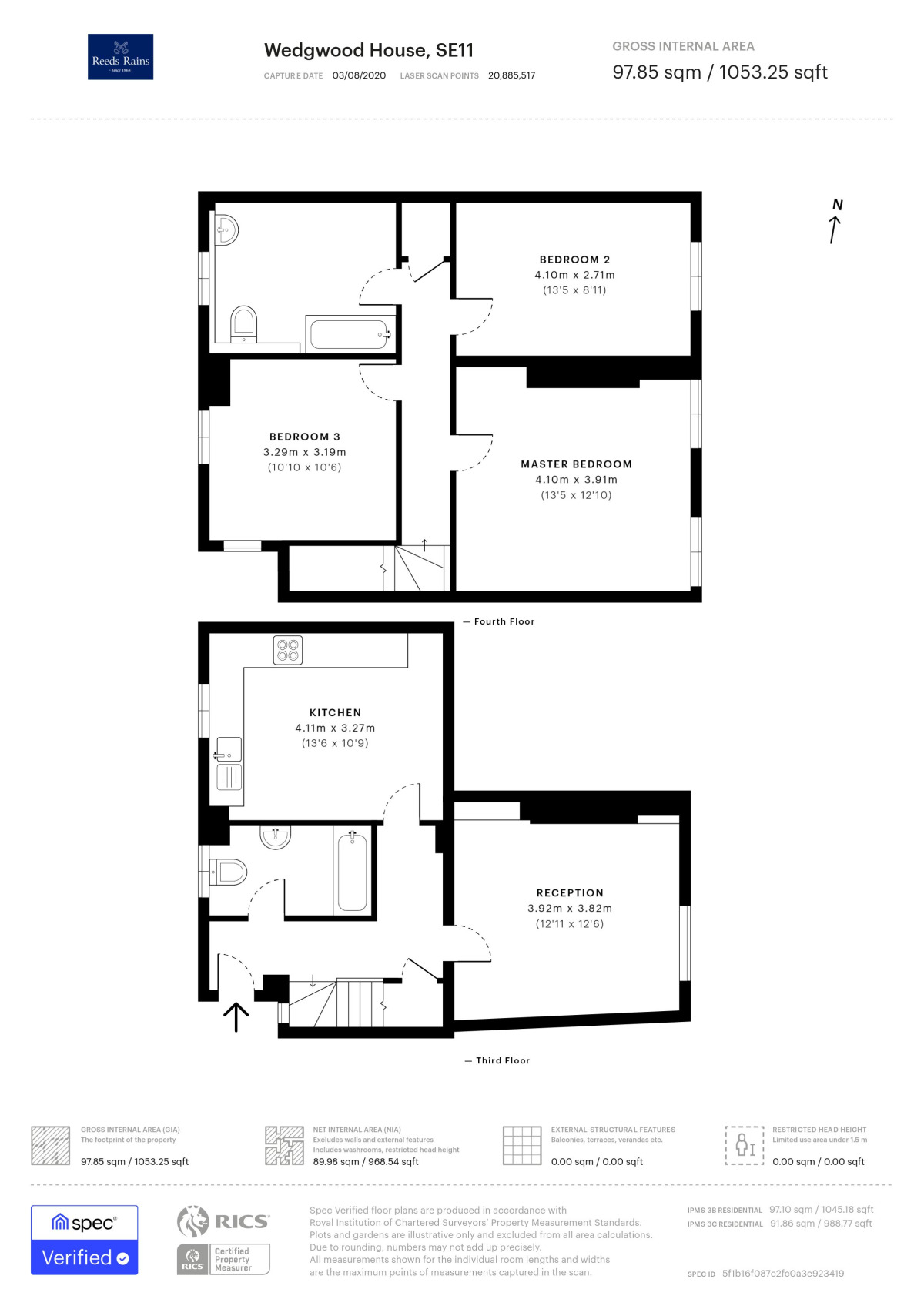 Floorplan of 3 bedroom  Flat to rent, Lambeth Walk, London, SE11