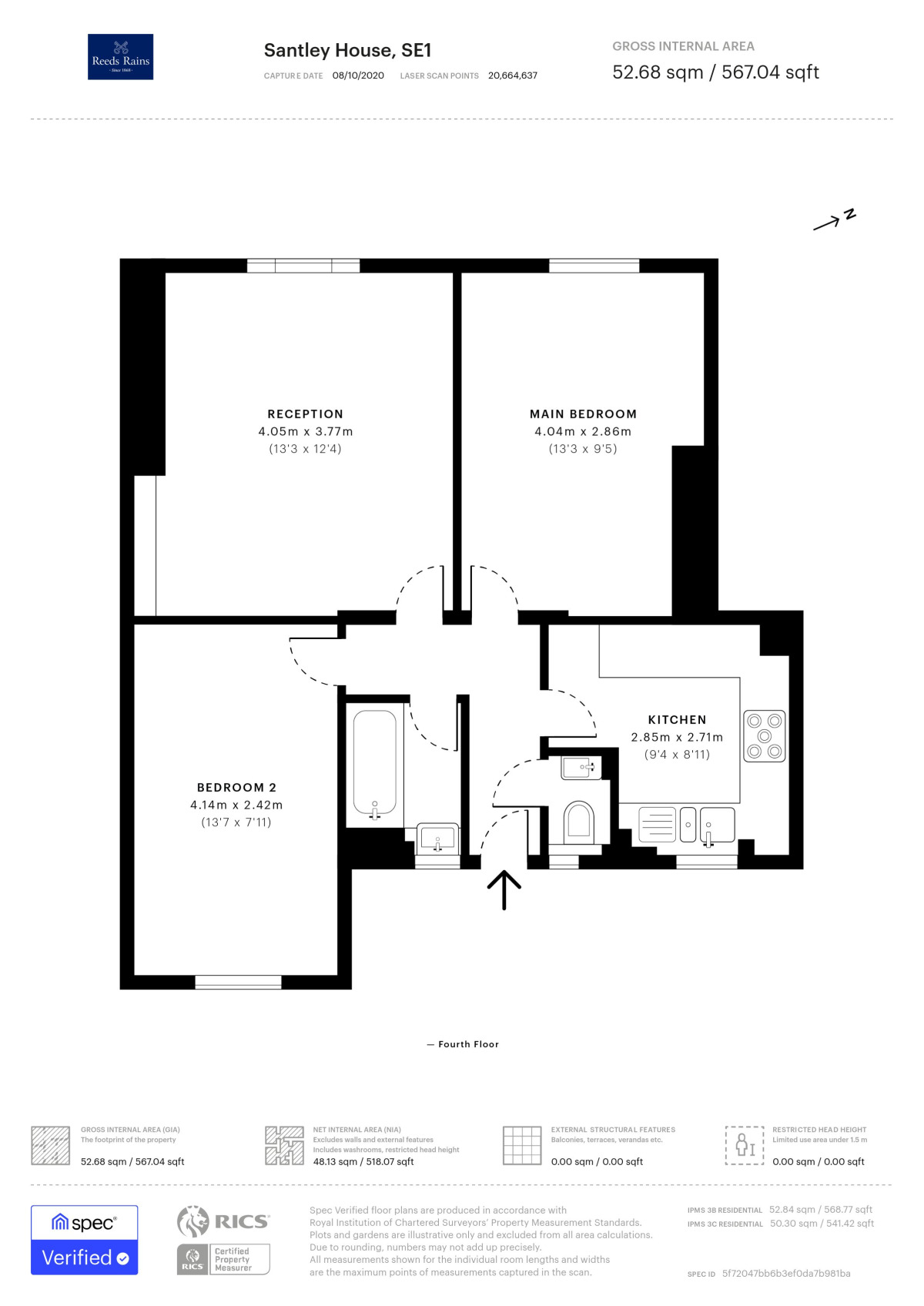 Floorplan of 2 bedroom  Flat to rent, Frazier Street, London, SE1