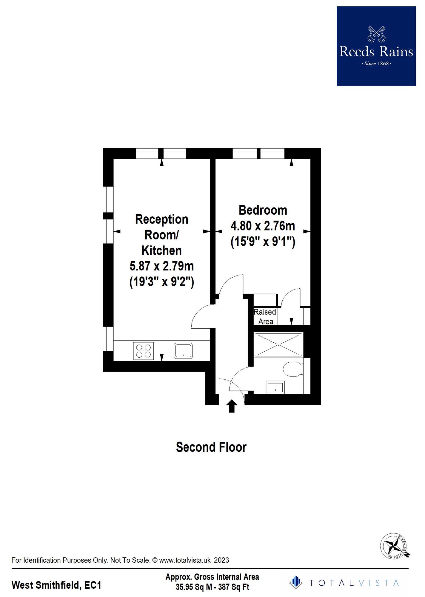 Floorplan of 1 bedroom  Flat to rent, West Smithfield, London, EC1A