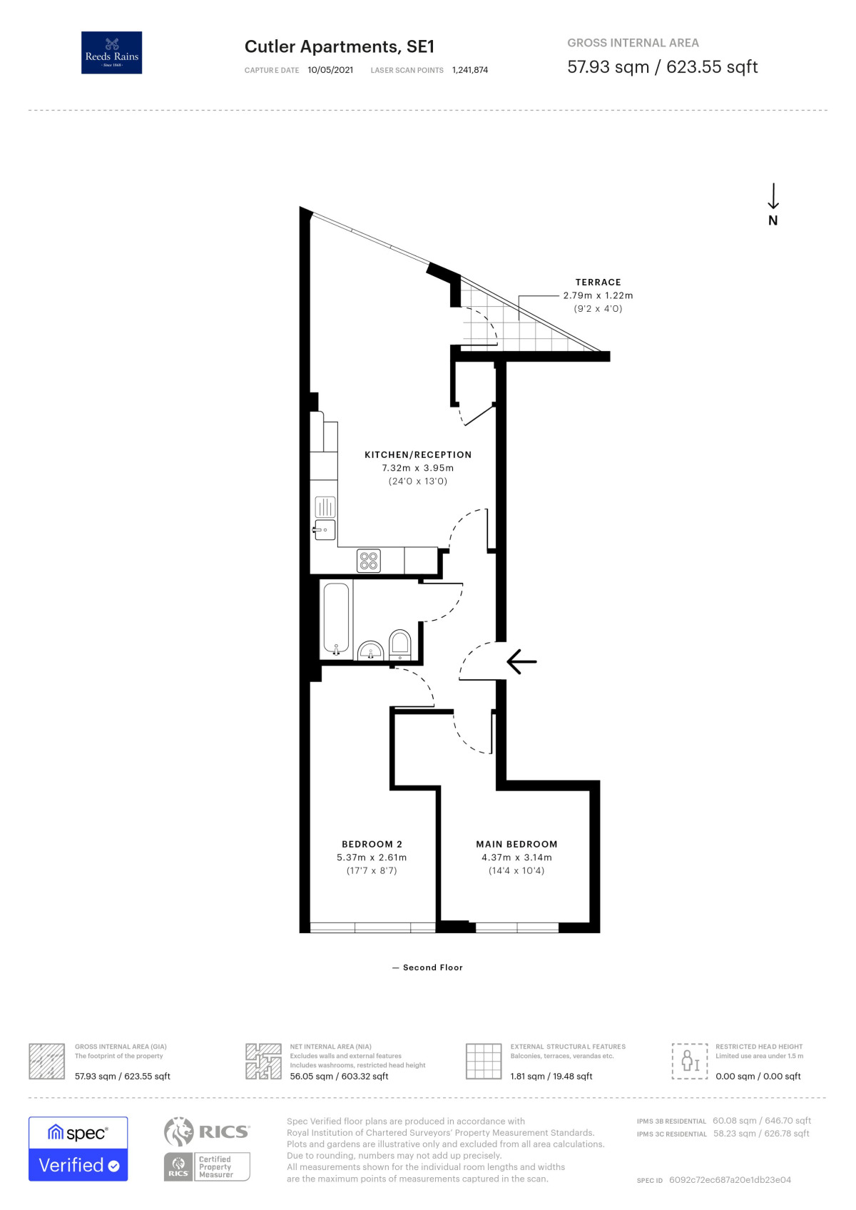 Floorplan of 2 bedroom Flat to rent, New Kent Road, London, SE1