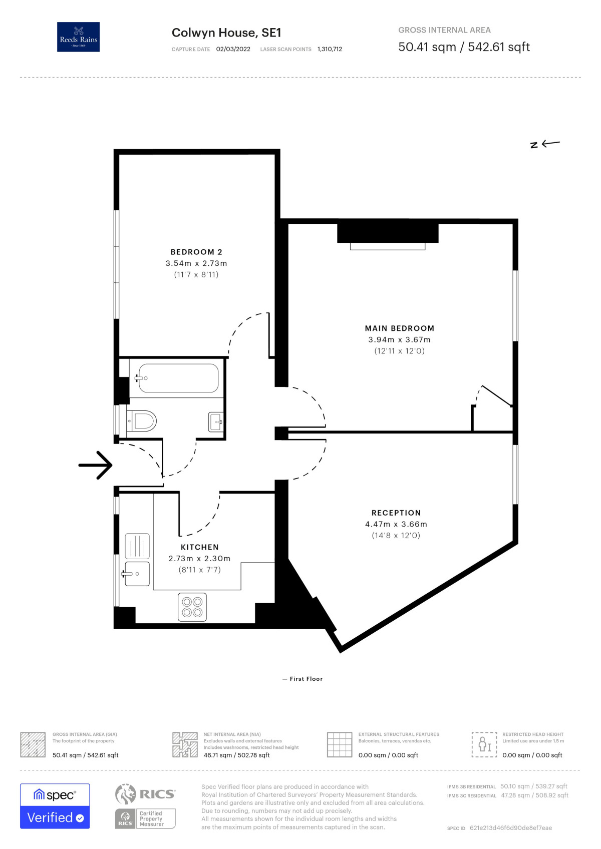 Floorplan of 2 bedroom  Flat to rent, Hercules Road, London, SE1