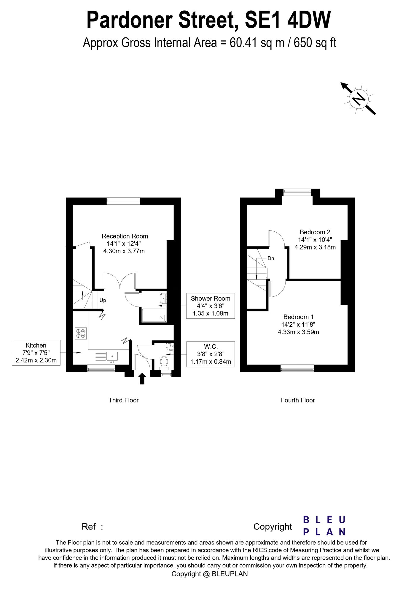 Floorplan of 2 bedroom  Flat to rent, Pardoner Street, London, SE1