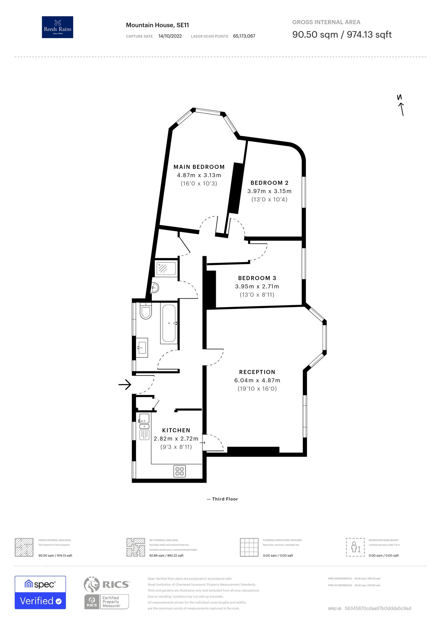 Floorplan of 3 bedroom  Flat to rent, Mountain House, Tyers Street, London, SE11