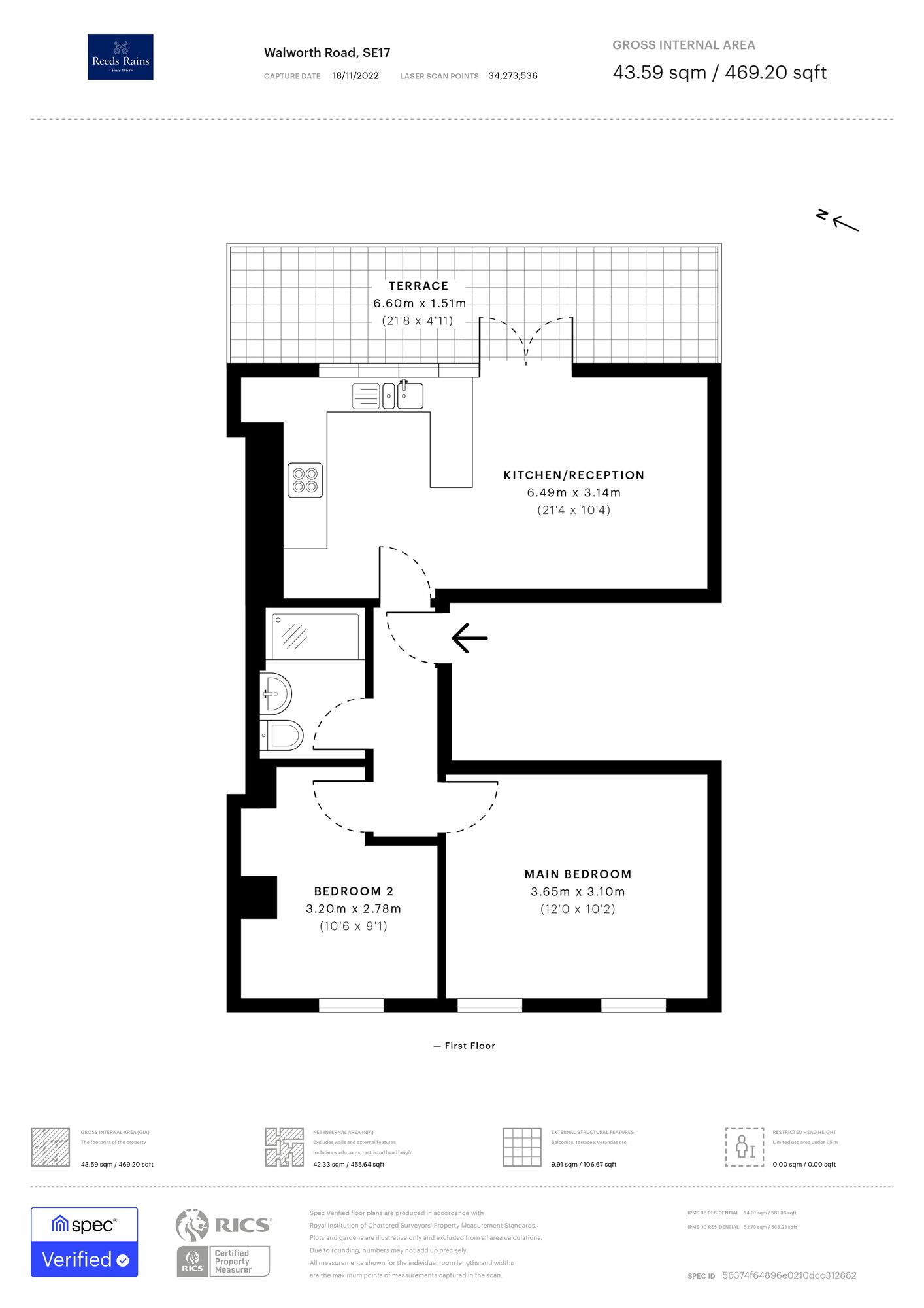 Floorplan of 2 bedroom  Flat for sale, Walworth Road, London, SE17