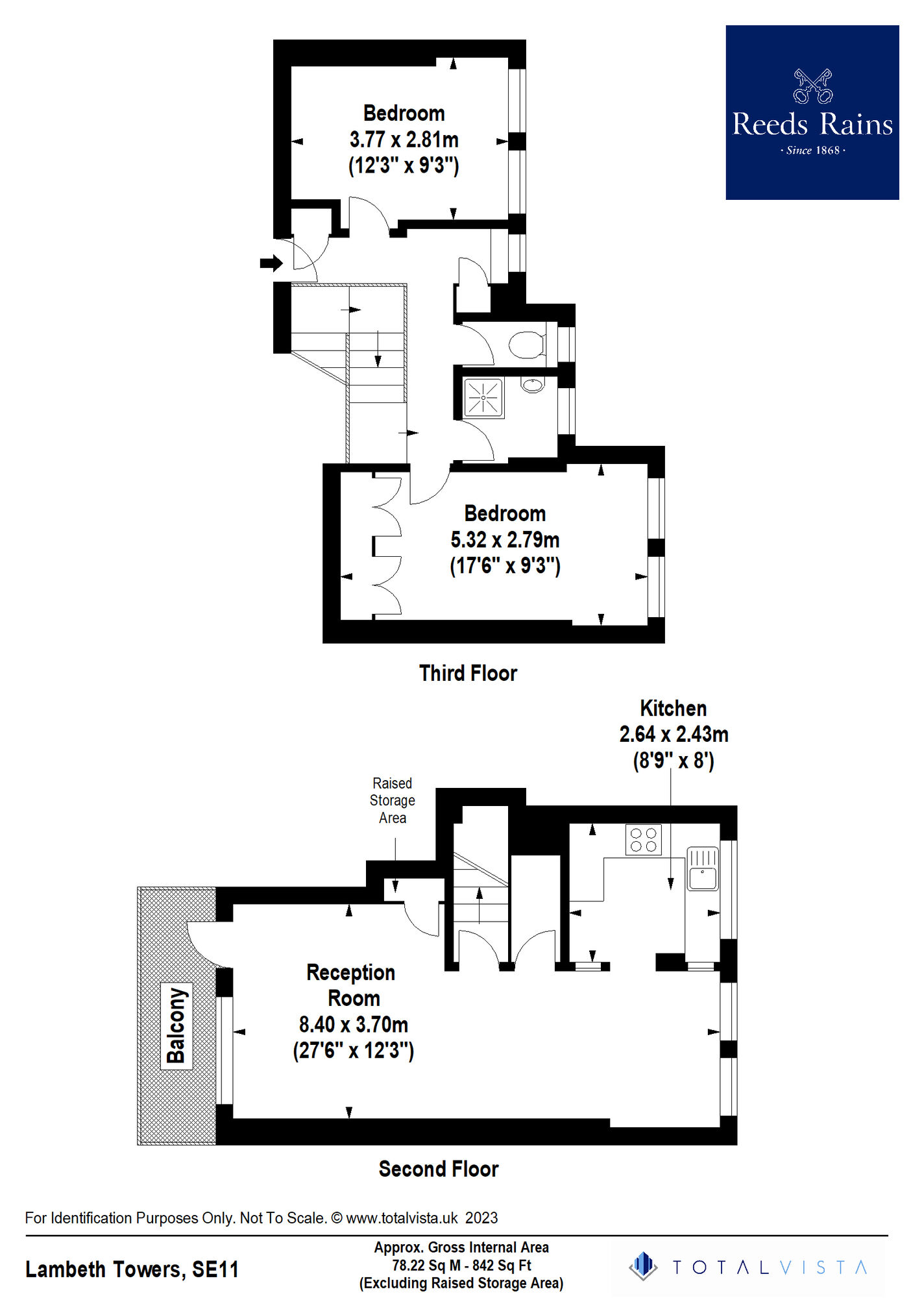 Floorplan of 2 bedroom Flat to rent, Kennington Road, London, SE11
