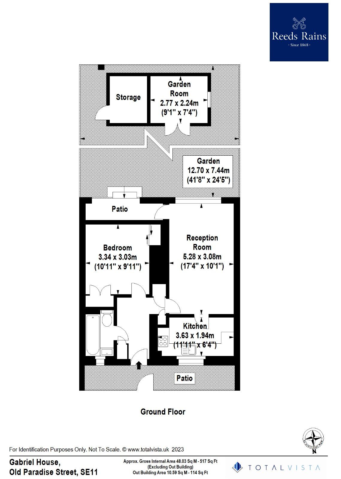 Floorplan of 1 bedroom Flat to rent, Old Paradise Street, London, SE11