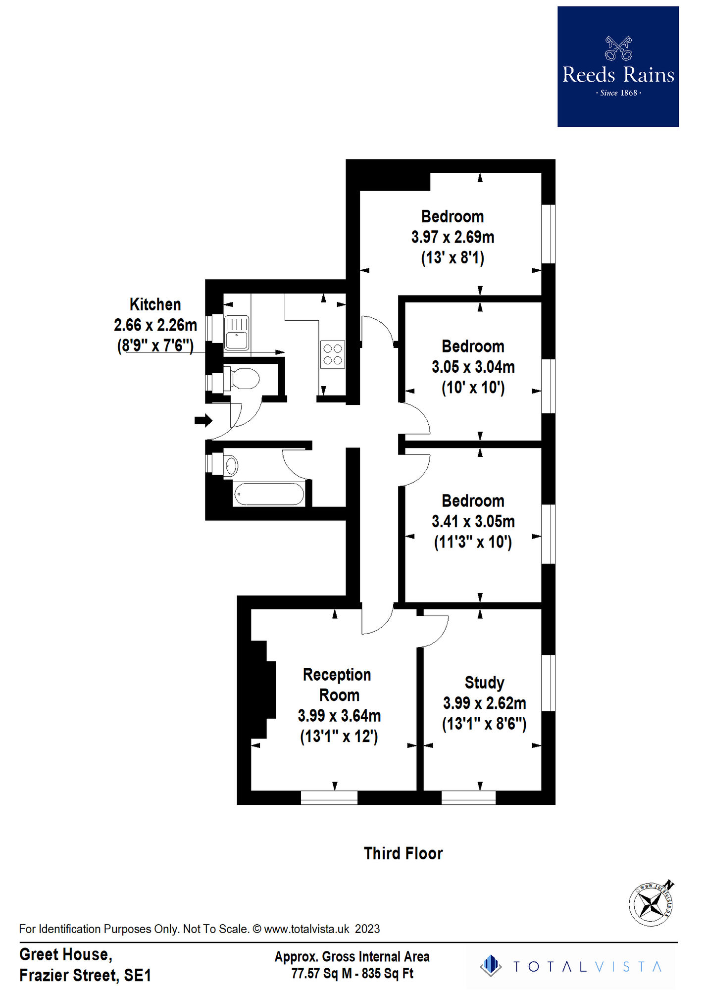 Floorplan of 4 bedroom  Flat for sale, Frazier Street, London, SE1