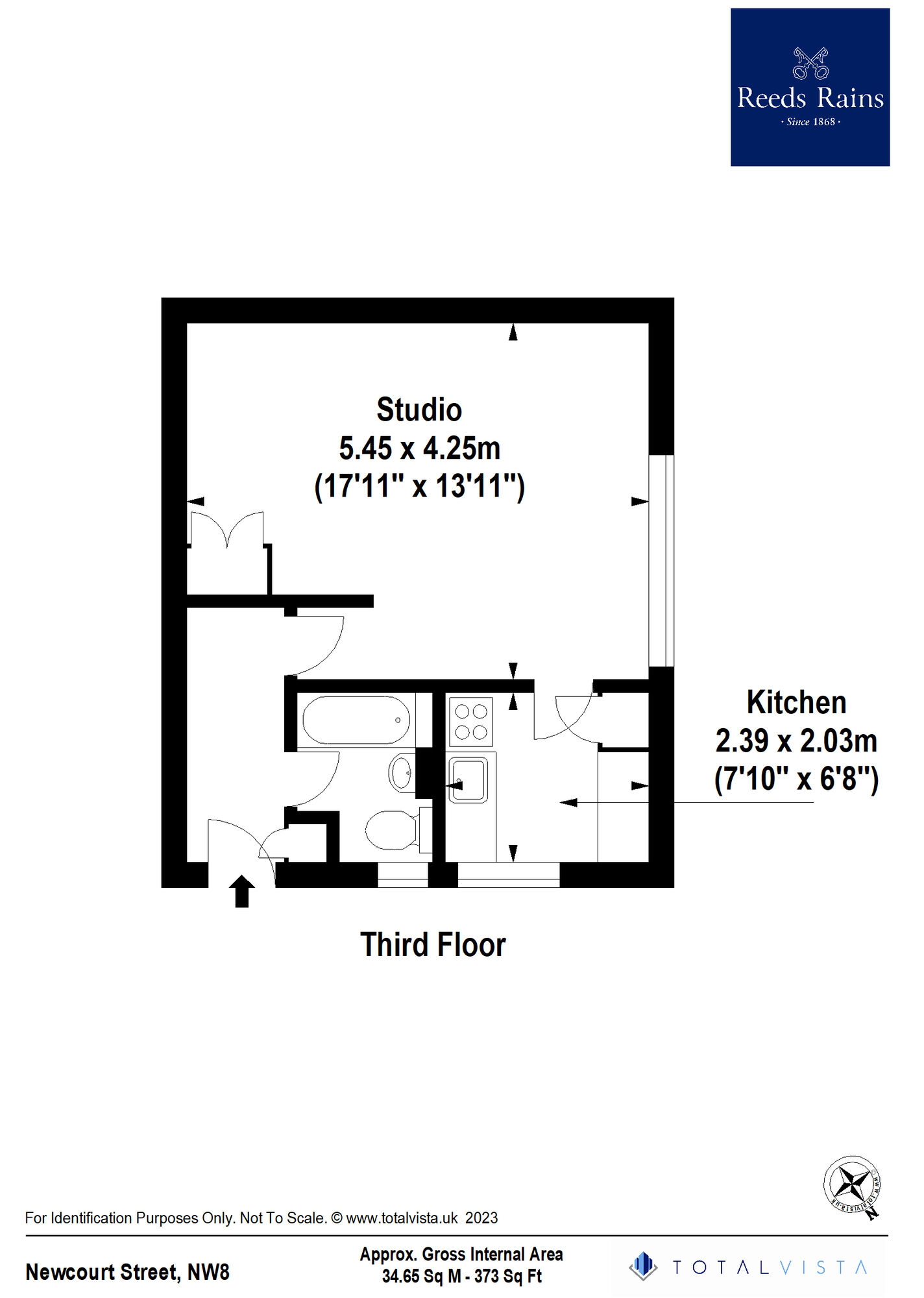 Floorplan of  Flat to rent, Newcourt Street, London, NW8