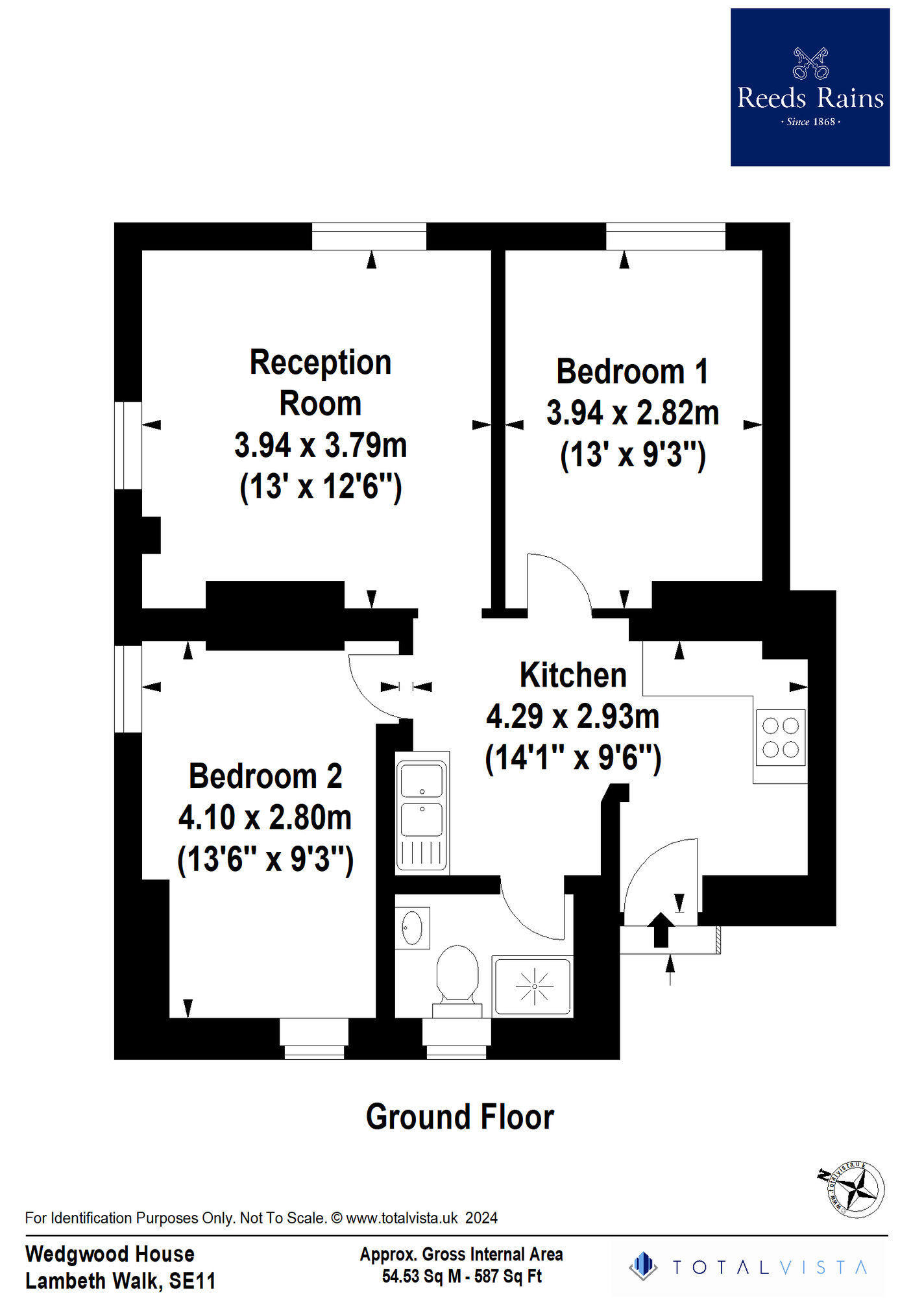 Floorplan of 2 bedroom  Flat for sale, Lambeth Walk, London, SE11