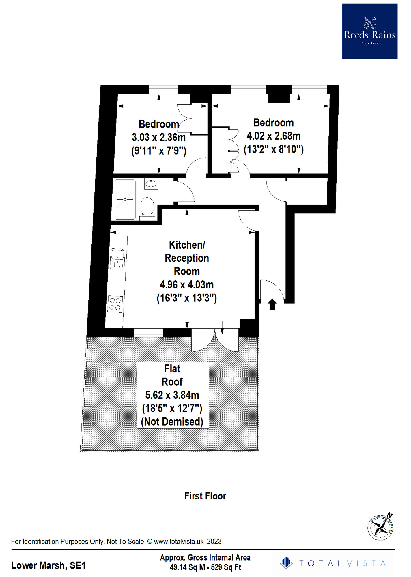 Floorplan of 2 bedroom  Flat for sale, Lower Marsh, London, SE1