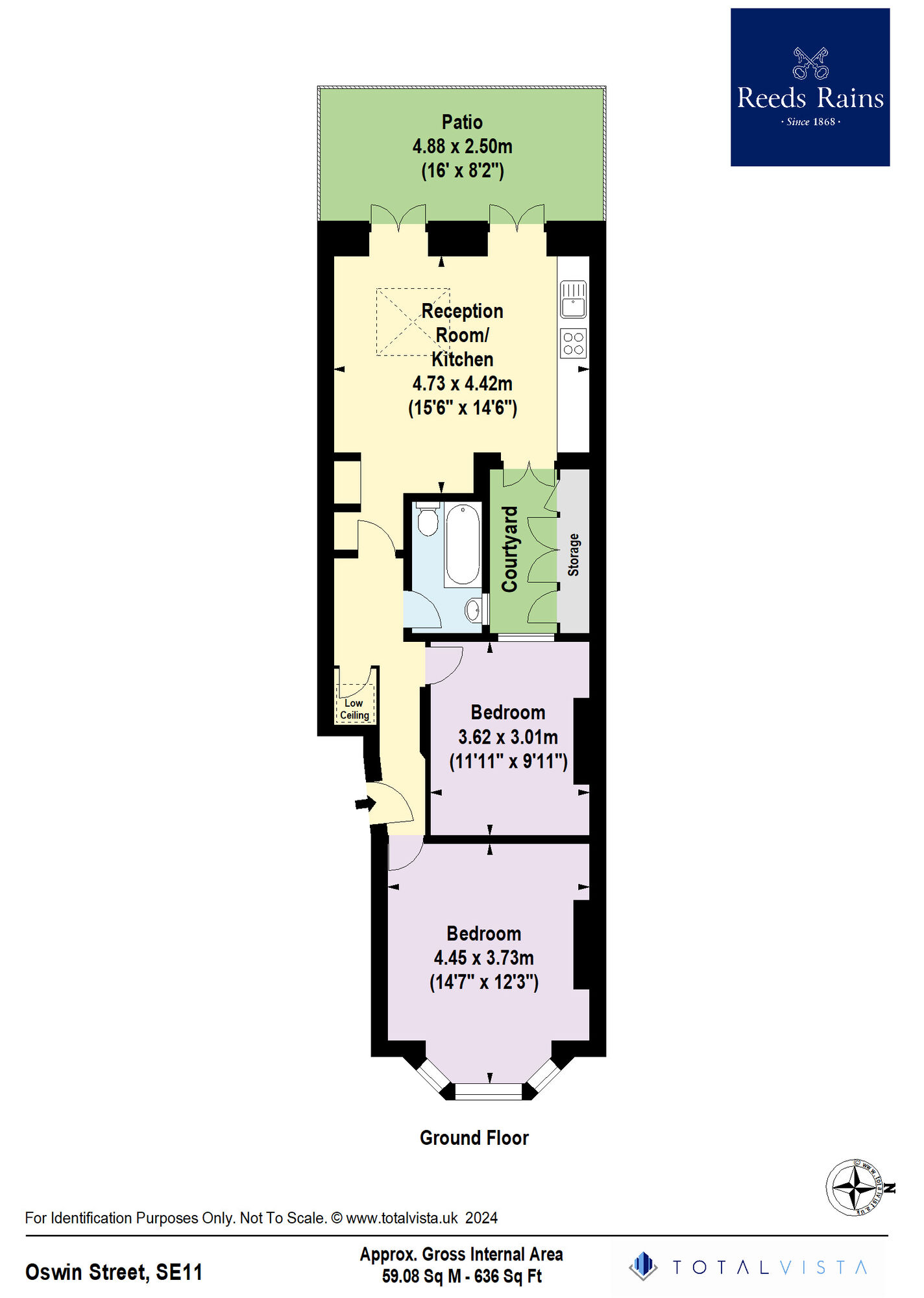 Floorplan of 2 bedroom  Flat to rent, Oswin Street, London, SE11