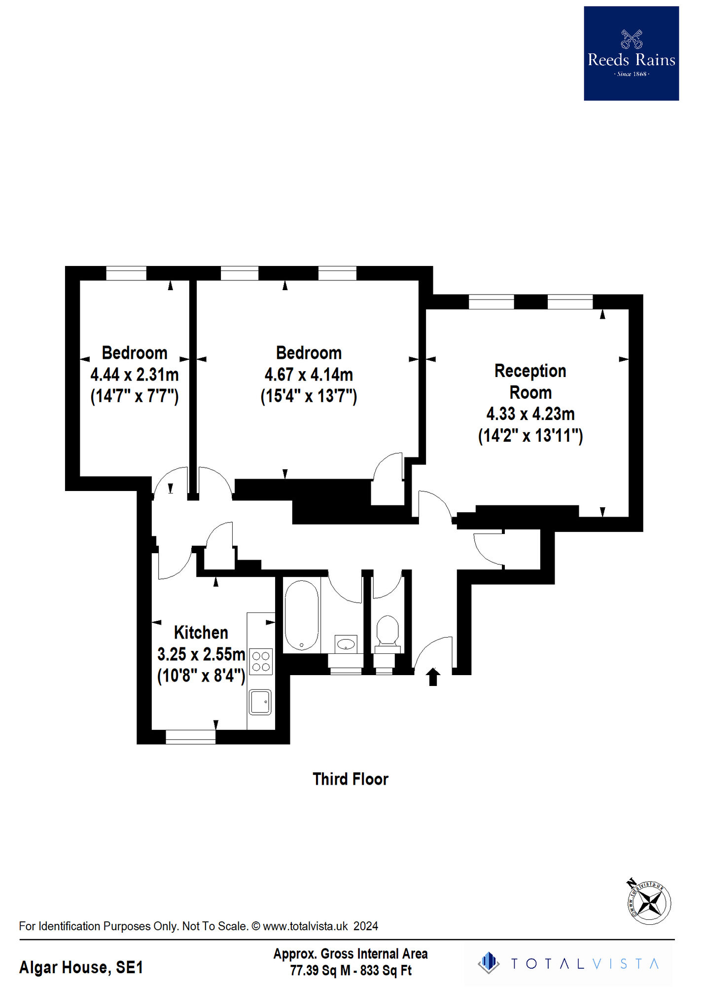 Floorplan of 2 bedroom Flat to rent, Webber Row, London, SE1