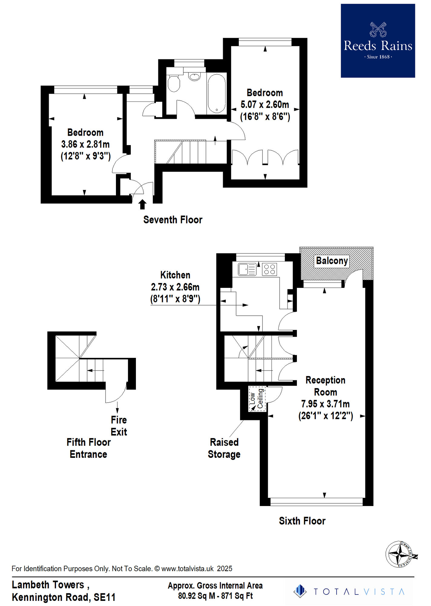 Floorplan of 2 bedroom Flat to rent, Kennington Road, London, SE11