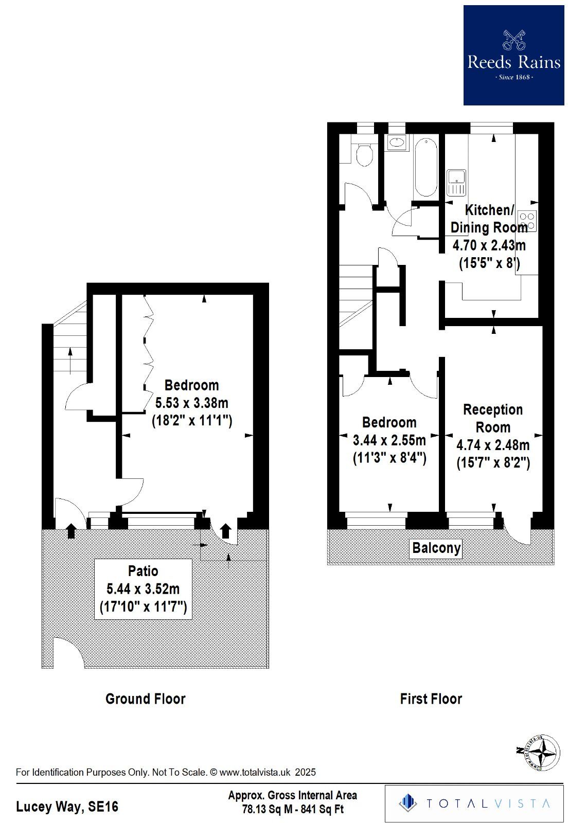 Floorplan of 2 bedroom  Flat to rent, Lucey Way, London, SE16