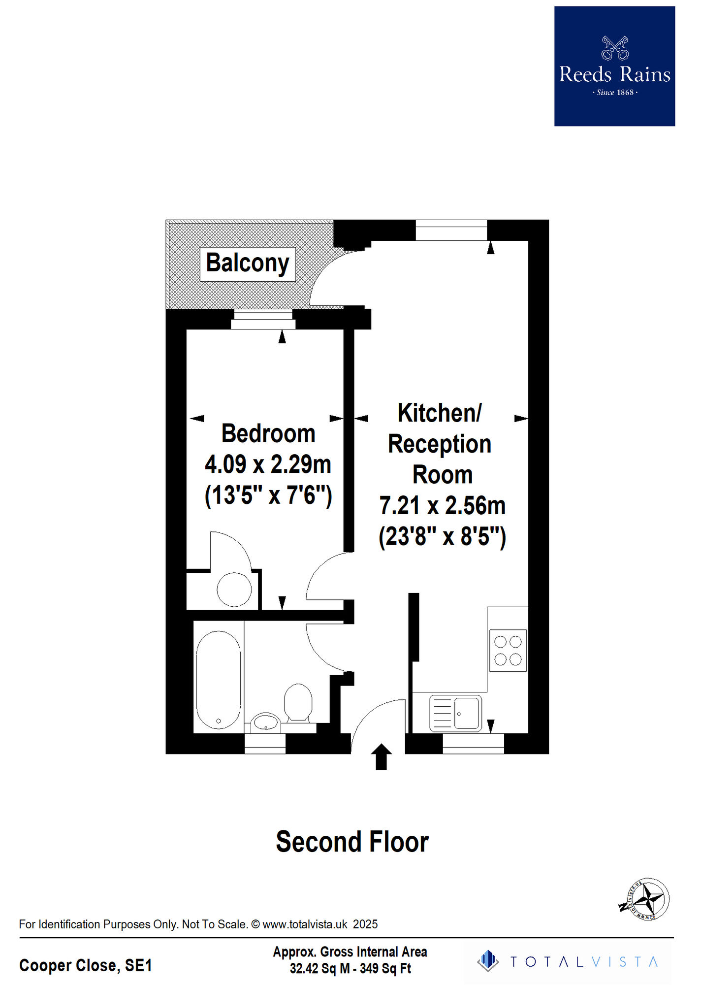 Floorplan of 1 bedroom  Flat for sale, Cooper Close, London, SE1