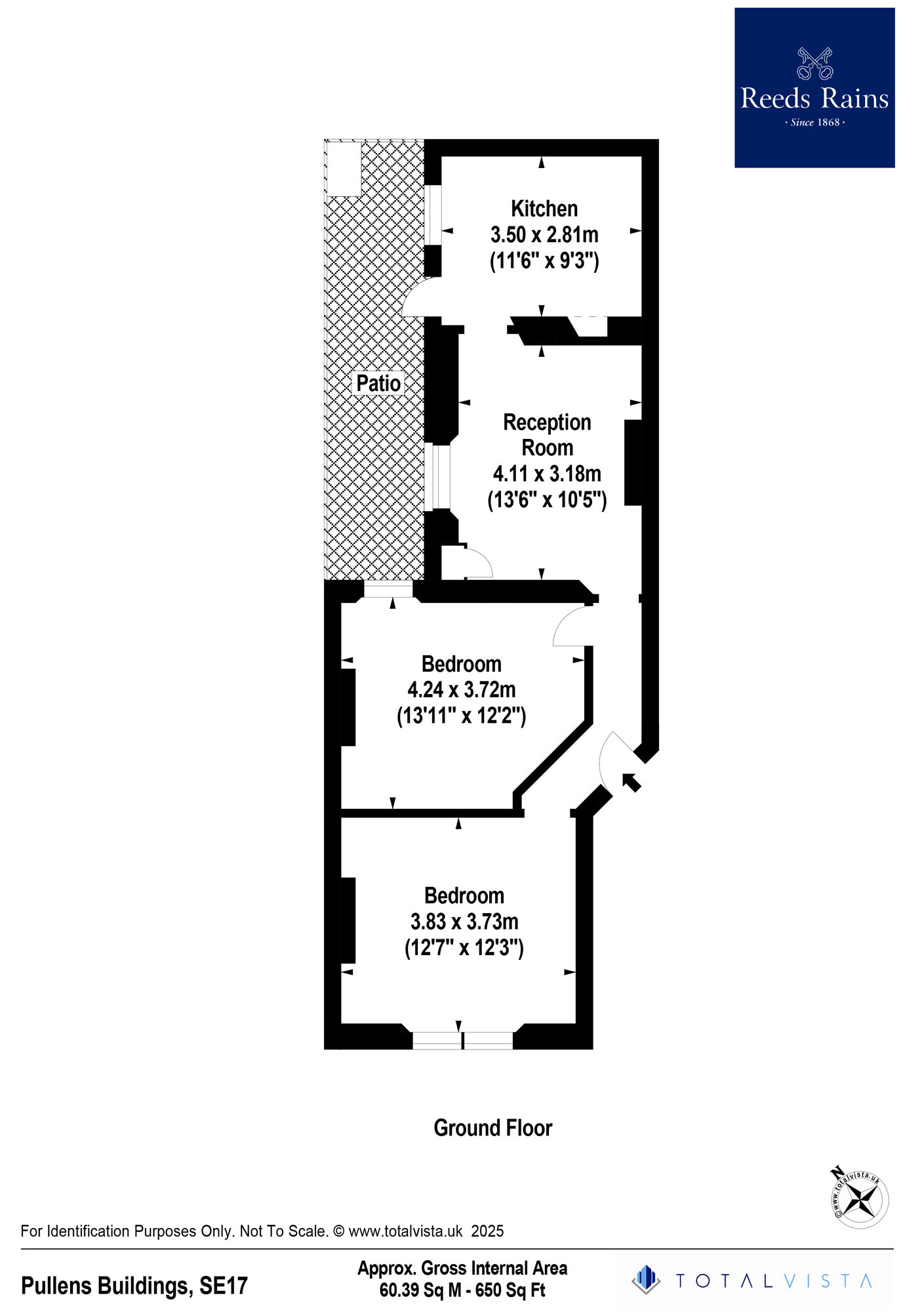 Floorplan of 1 bedroom  Flat for sale, Penton Place, London, SE17