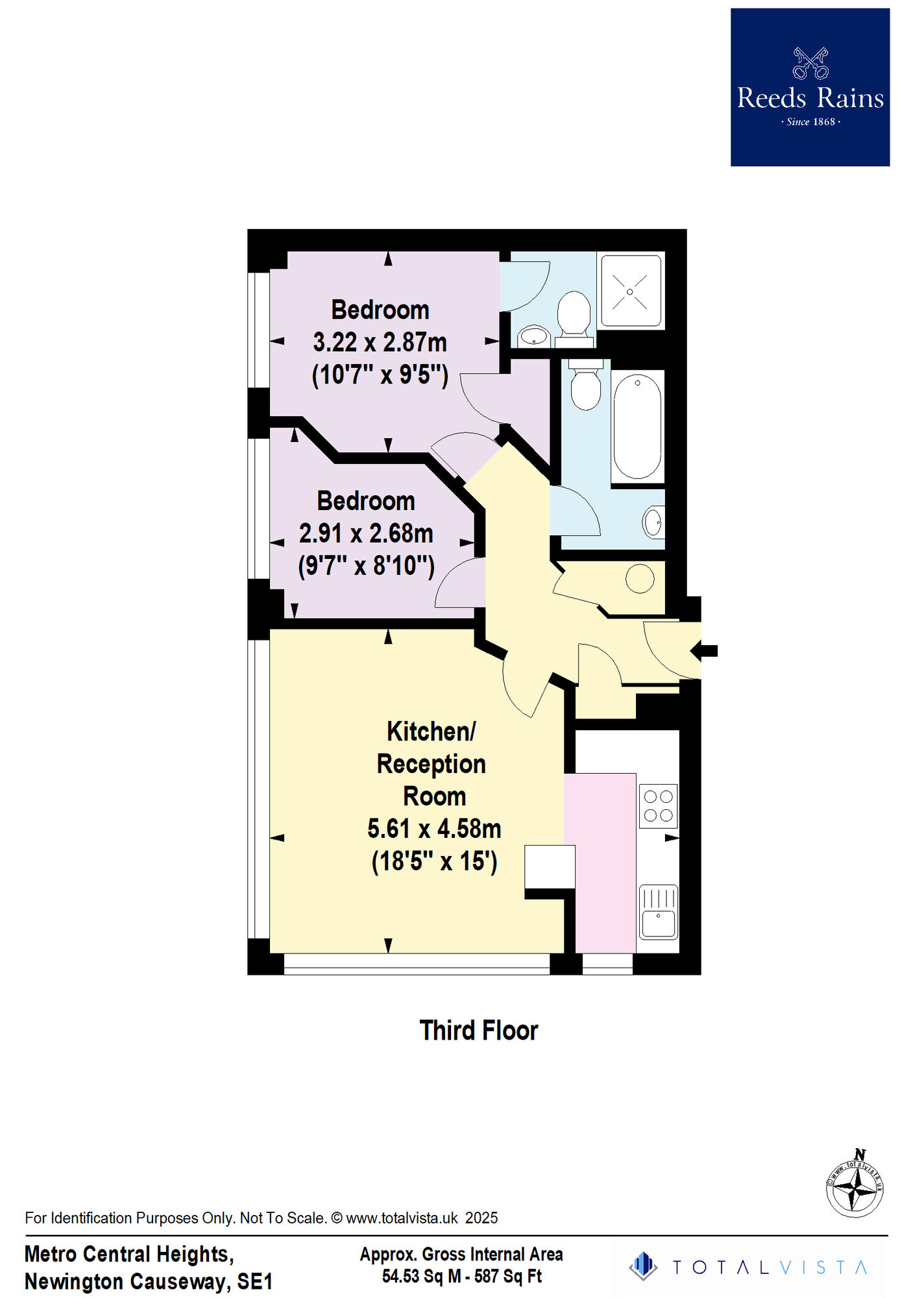 Floorplan of 2 bedroom  Flat to rent, Newington Causeway, London, SE1