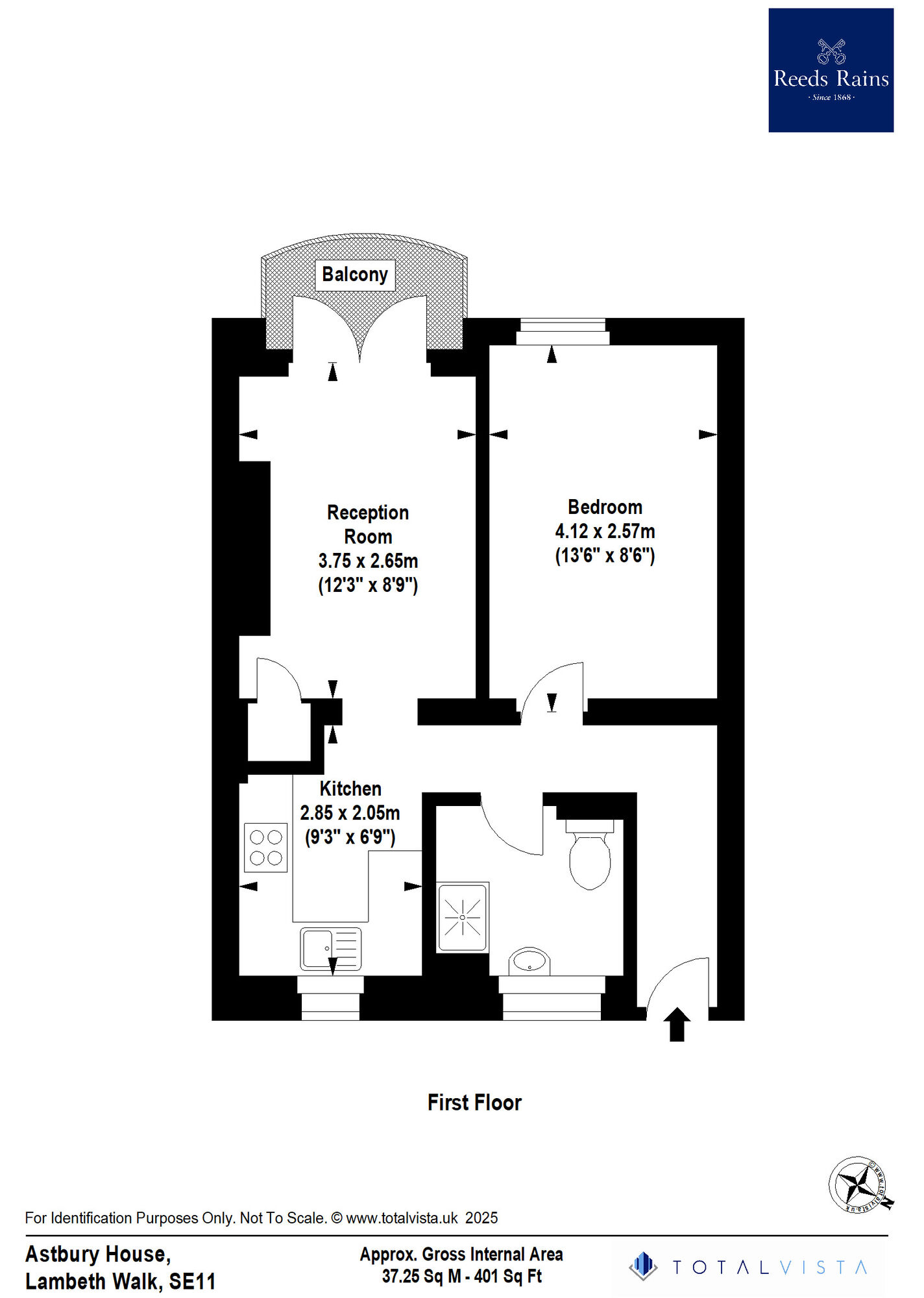 Floorplan of 1 bedroom  Flat to rent, Lambeth Walk, London, SE11