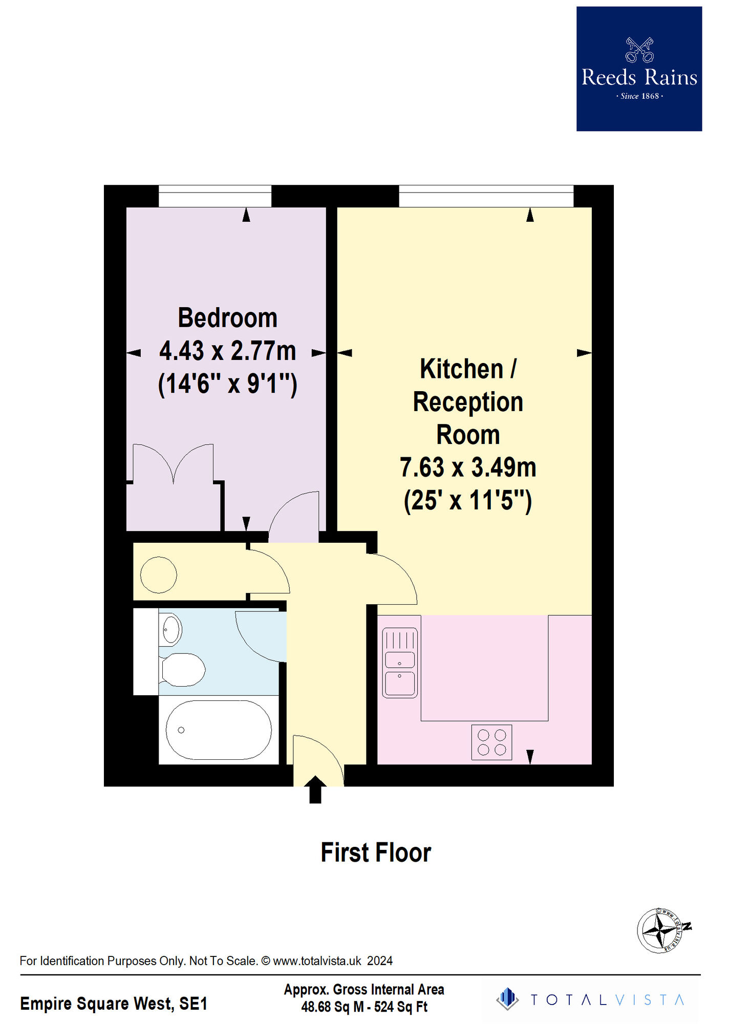 Floorplan of 1 bedroom  Flat for sale, Empire Square West, Empire Square, London, SE1