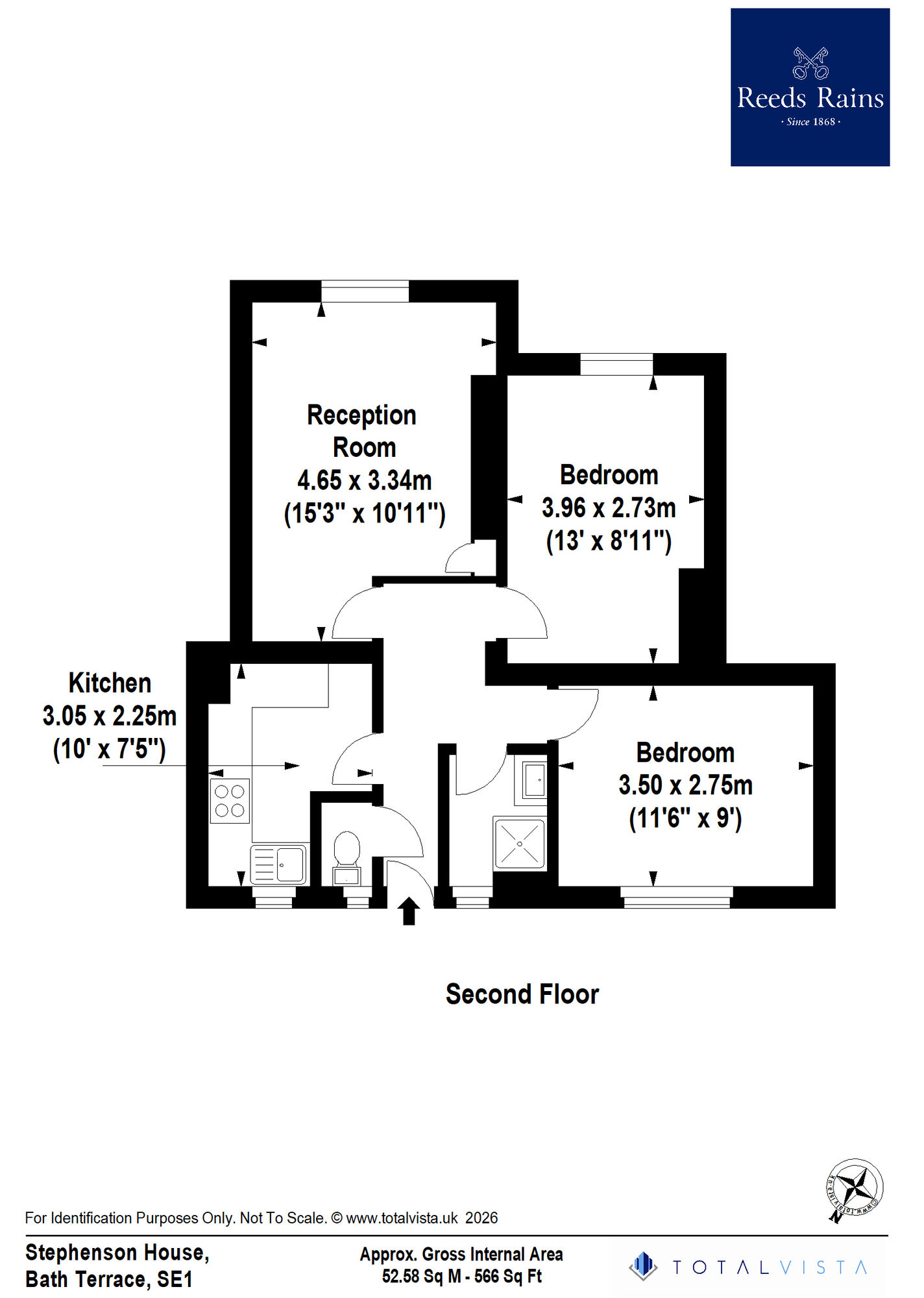 Floorplan of 2 bedroom Flat for sale, Bath Terrace, London, SE1