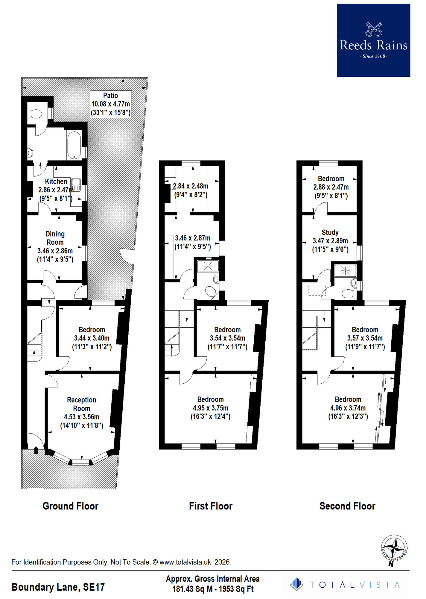 Floorplan of 5 bedroom Mid Terrace House for sale, Boundary Lane, London, SE17