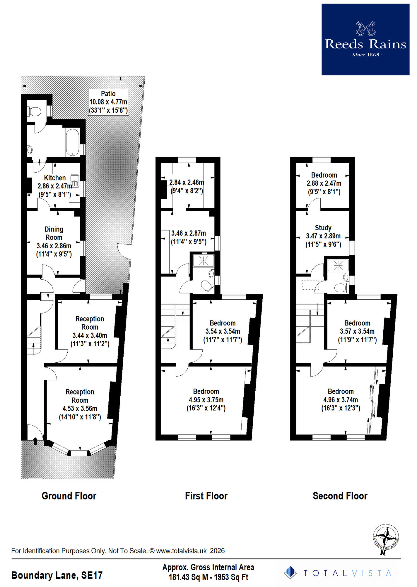 Floorplan of 5 bedroom Mid Terrace House for sale, Boundary Lane, London, SE17