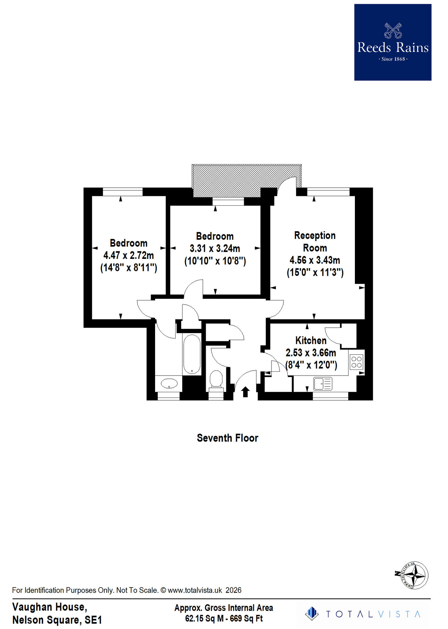 Floorplan of 2 bedroom House for sale, Nelson Square, London, SE1