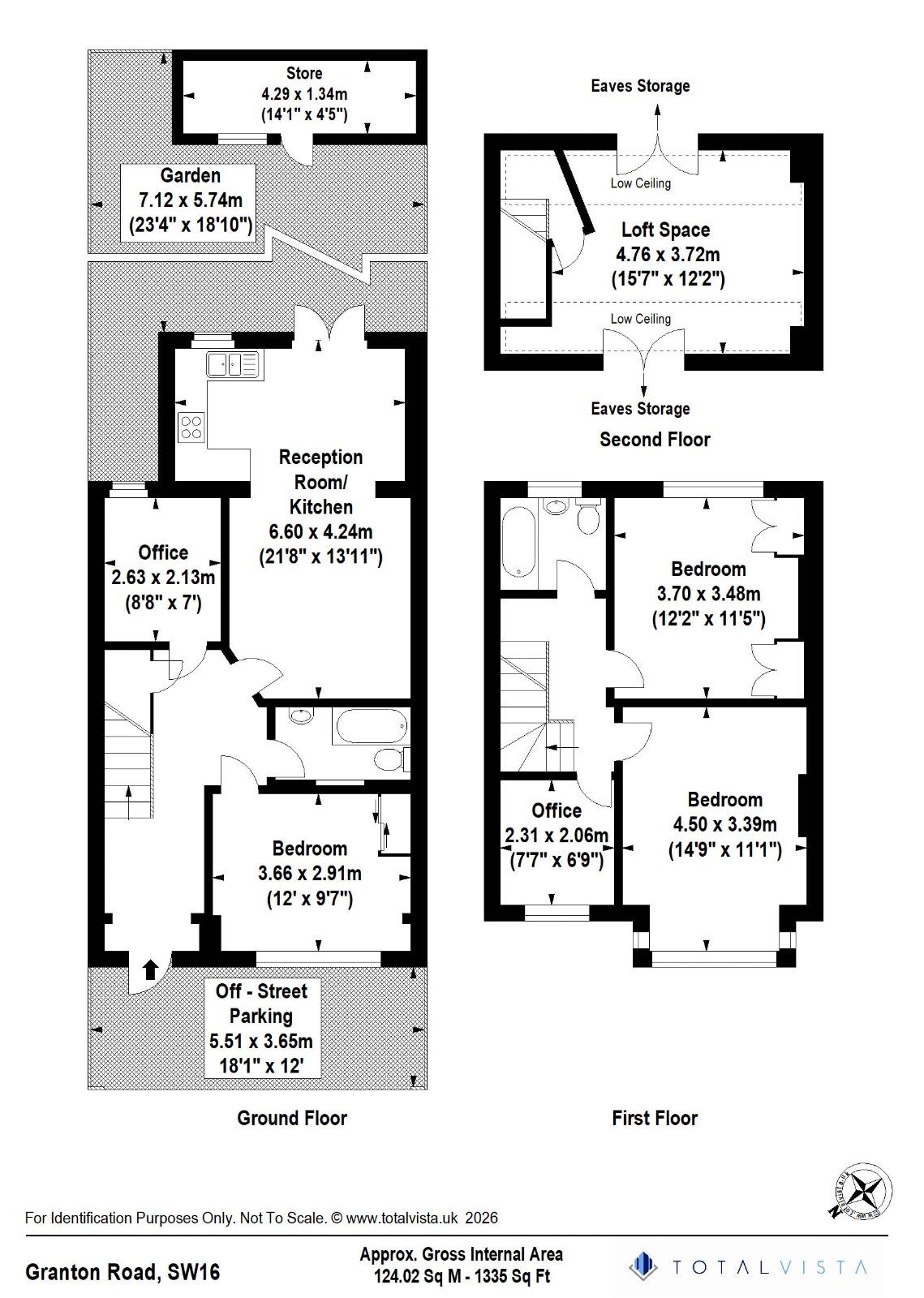 Floorplan of 4 bedroom Mid Terrace House to rent, Granton Road, London, SW16