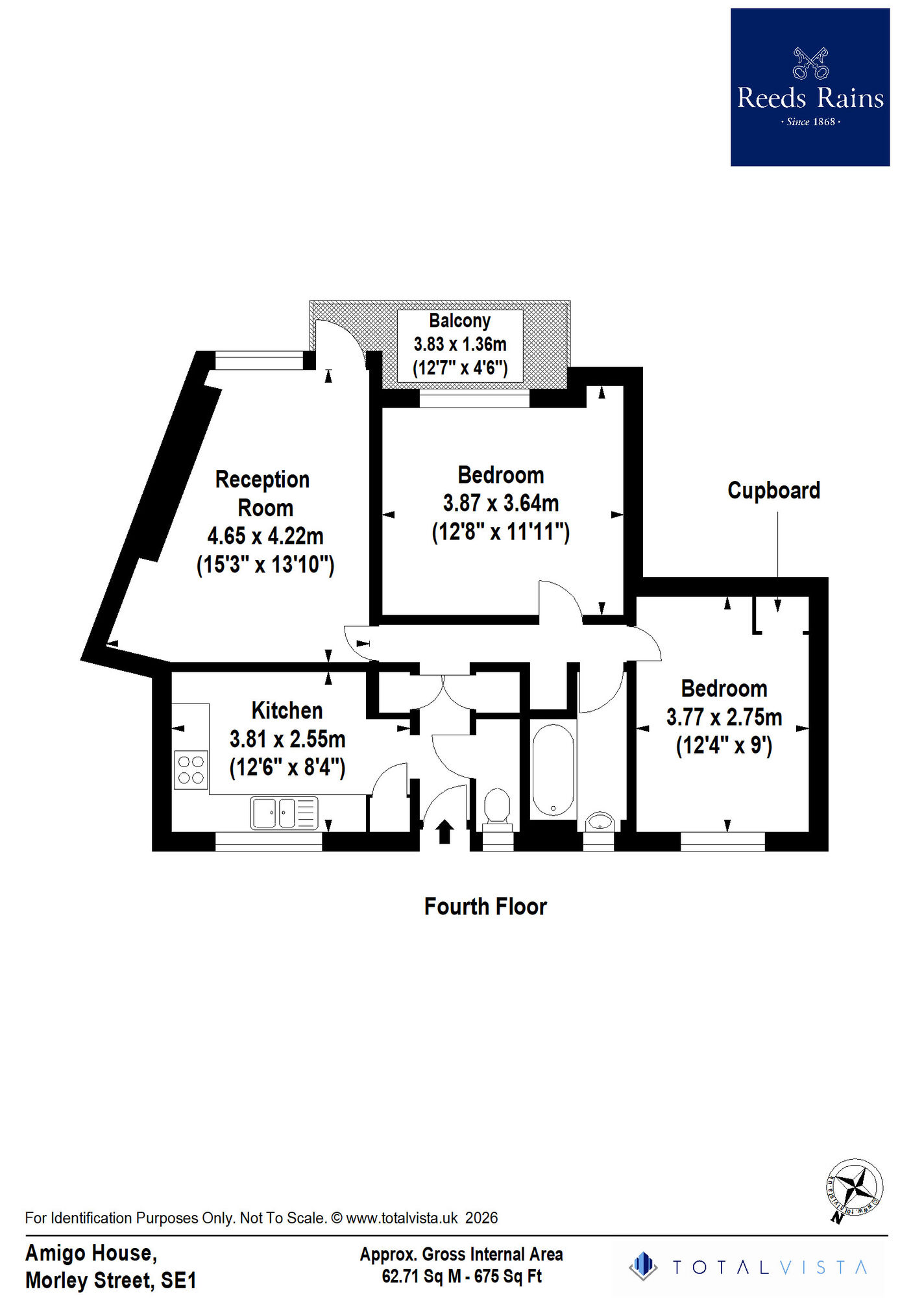 Floorplan of 2 bedroom Flat for sale, Morley Street, London, SE1